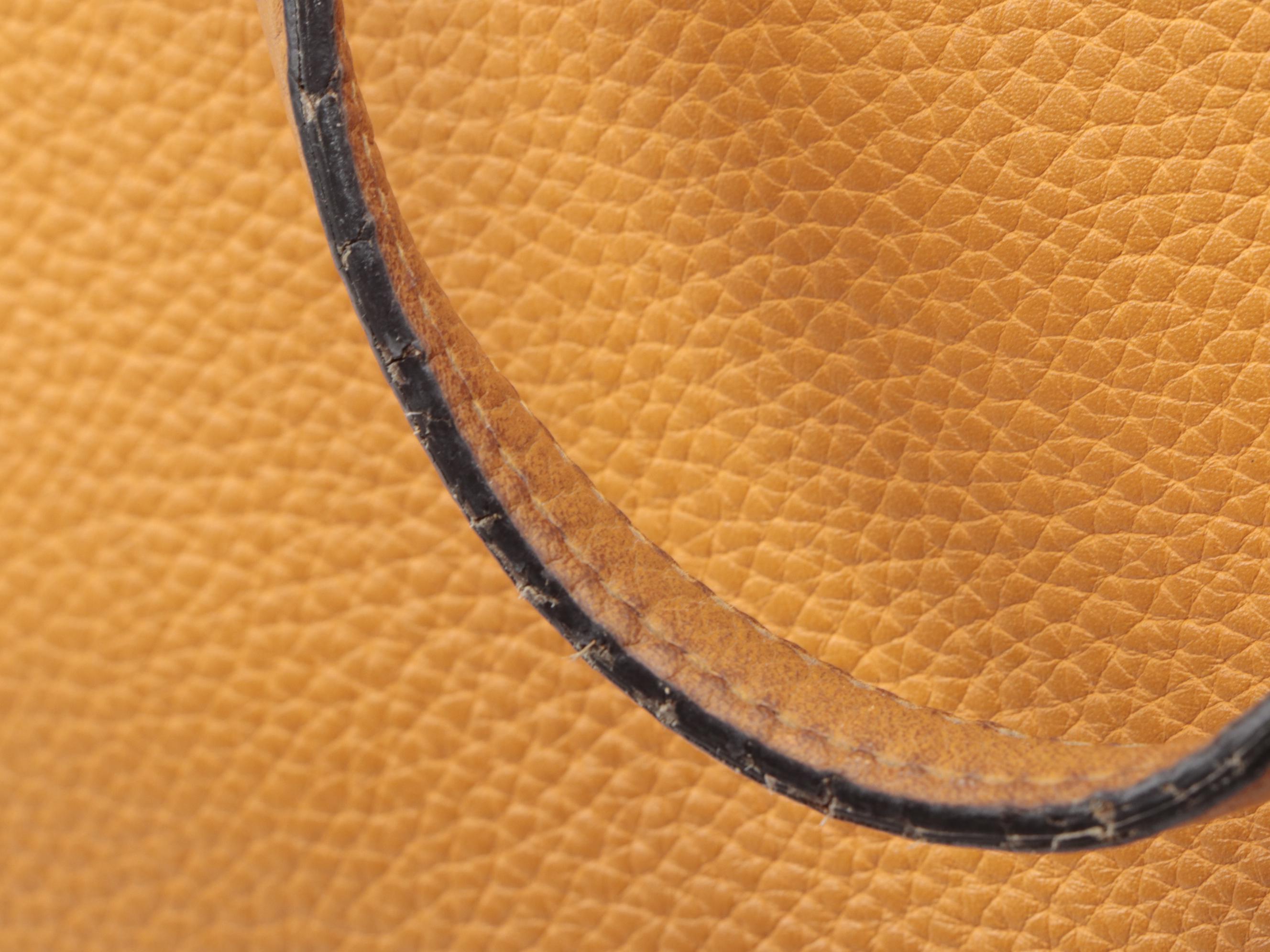 Gucci Bamboo Daily Two-Way Bag in Orange Pebbled Leather