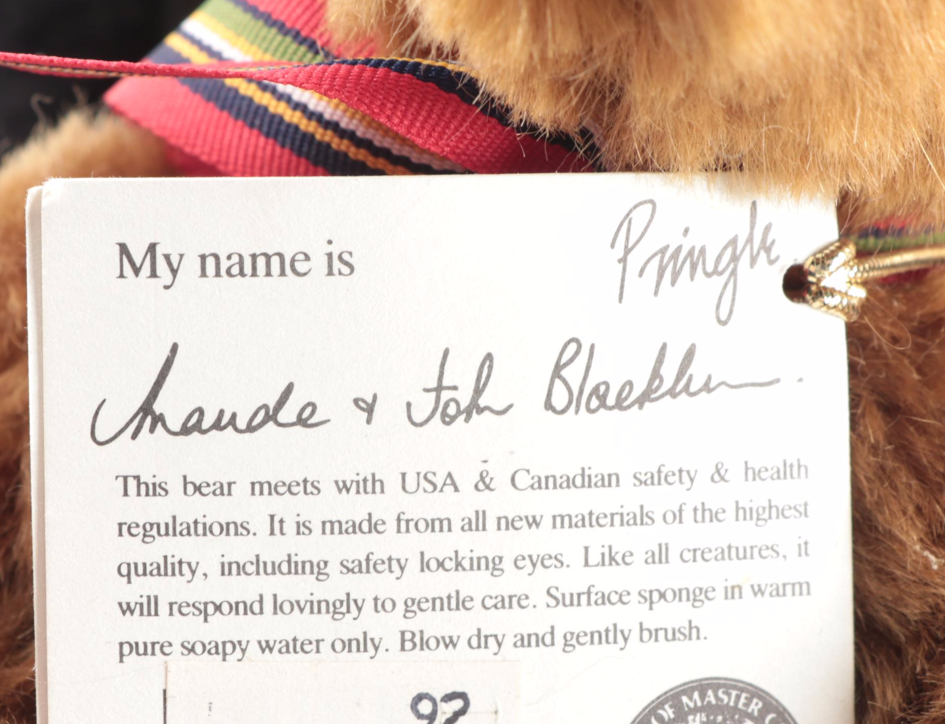 GUND Limited Edition Canterbury Stuffed Bears with Original Packaging, 1992