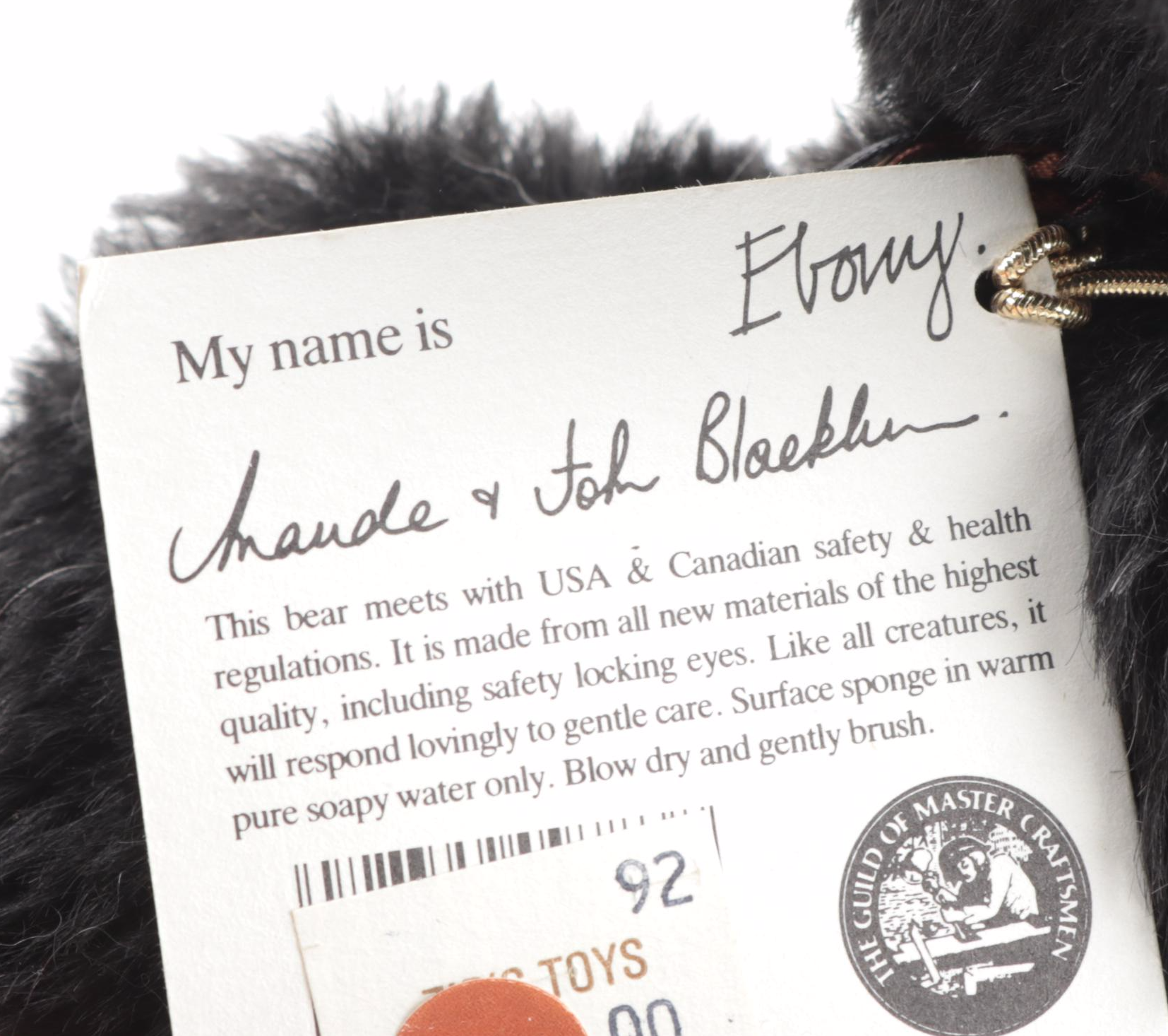 GUND Limited Edition Canterbury Stuffed Bears with Original Packaging, 1992