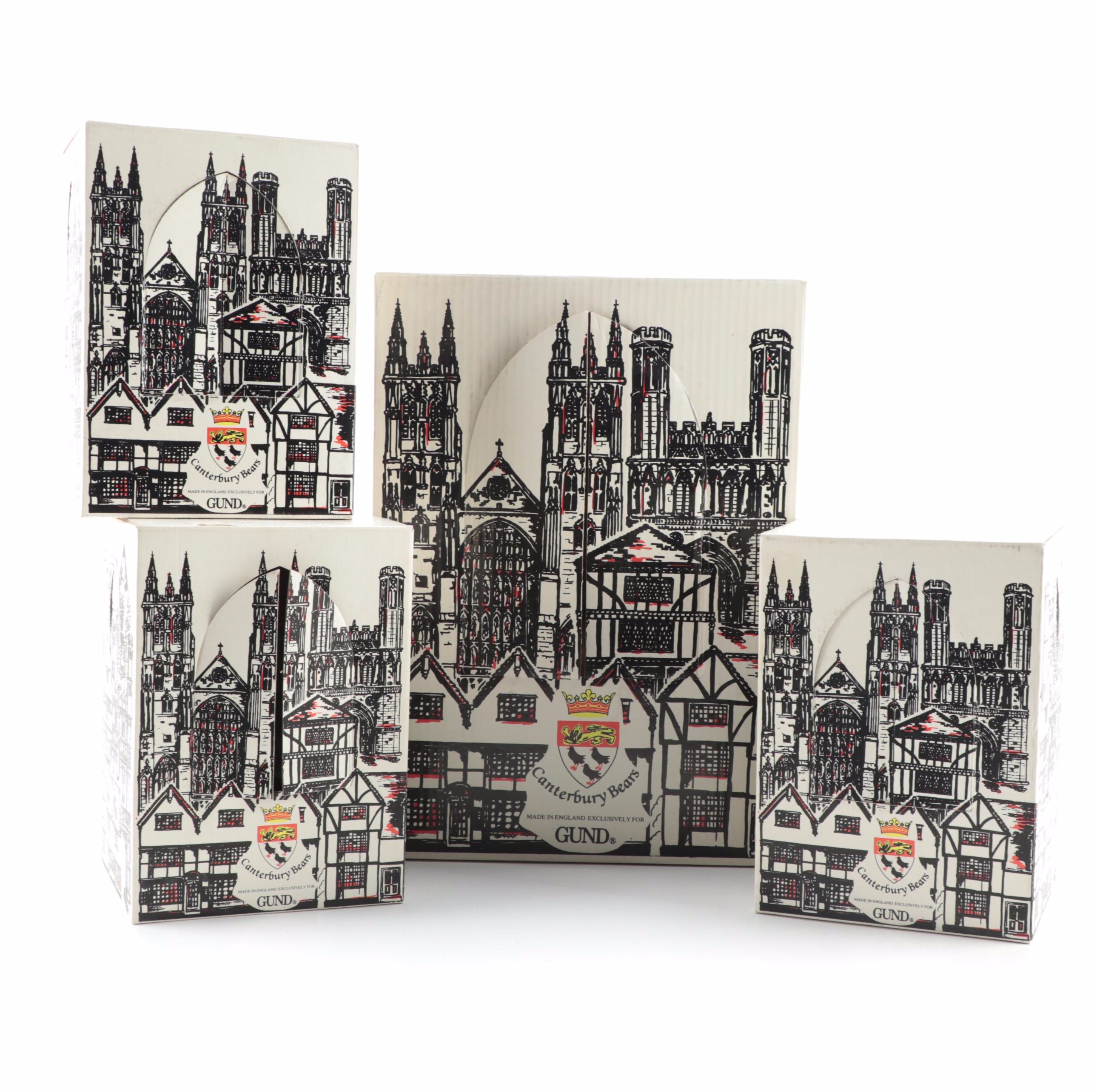 GUND Limited Edition Canterbury Stuffed Bears with Original Packaging, 1992