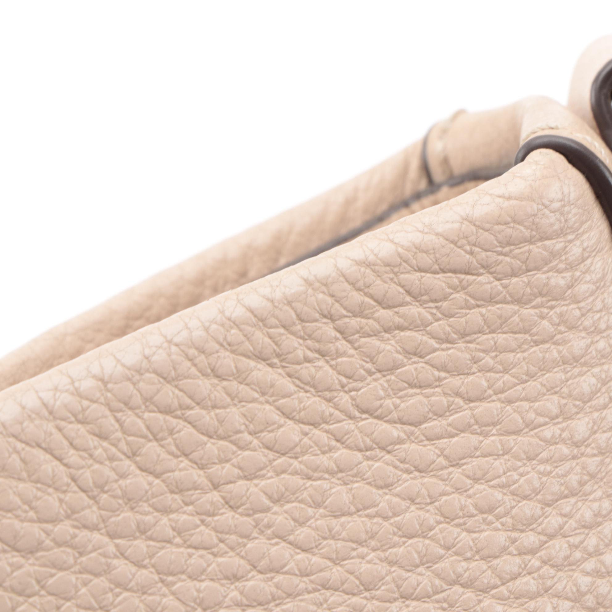 Tory Burch McGraw Swingpack Tassel Crossbody Bag in Taupe Pebble Grain Leather