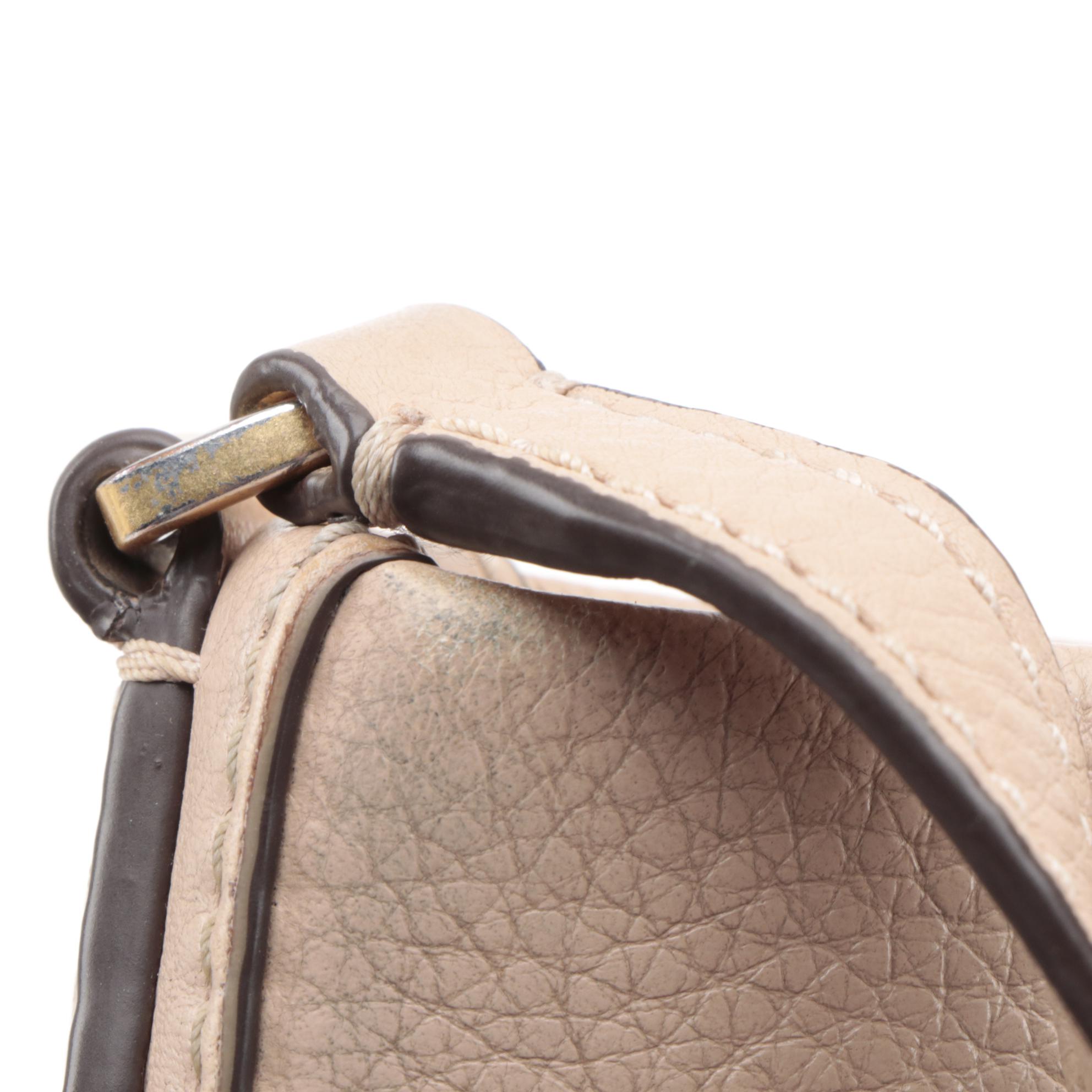 Tory Burch McGraw Swingpack Tassel Crossbody Bag in Taupe Pebble Grain Leather