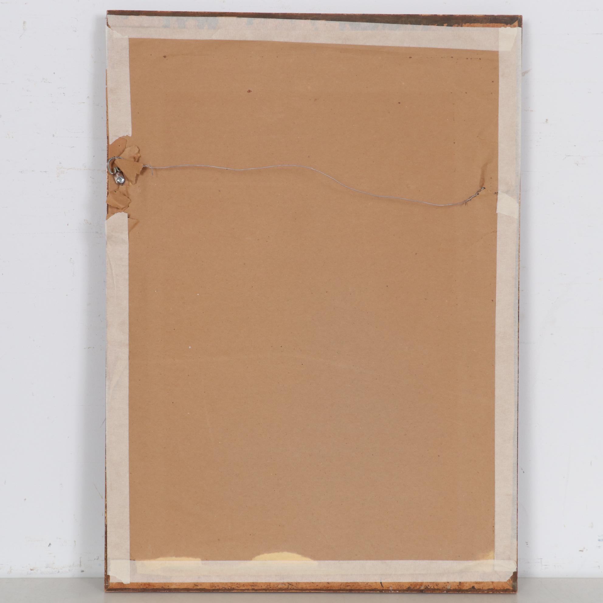 Charles Dickens Wader Landscape Watercolor Painting of Rock Formations