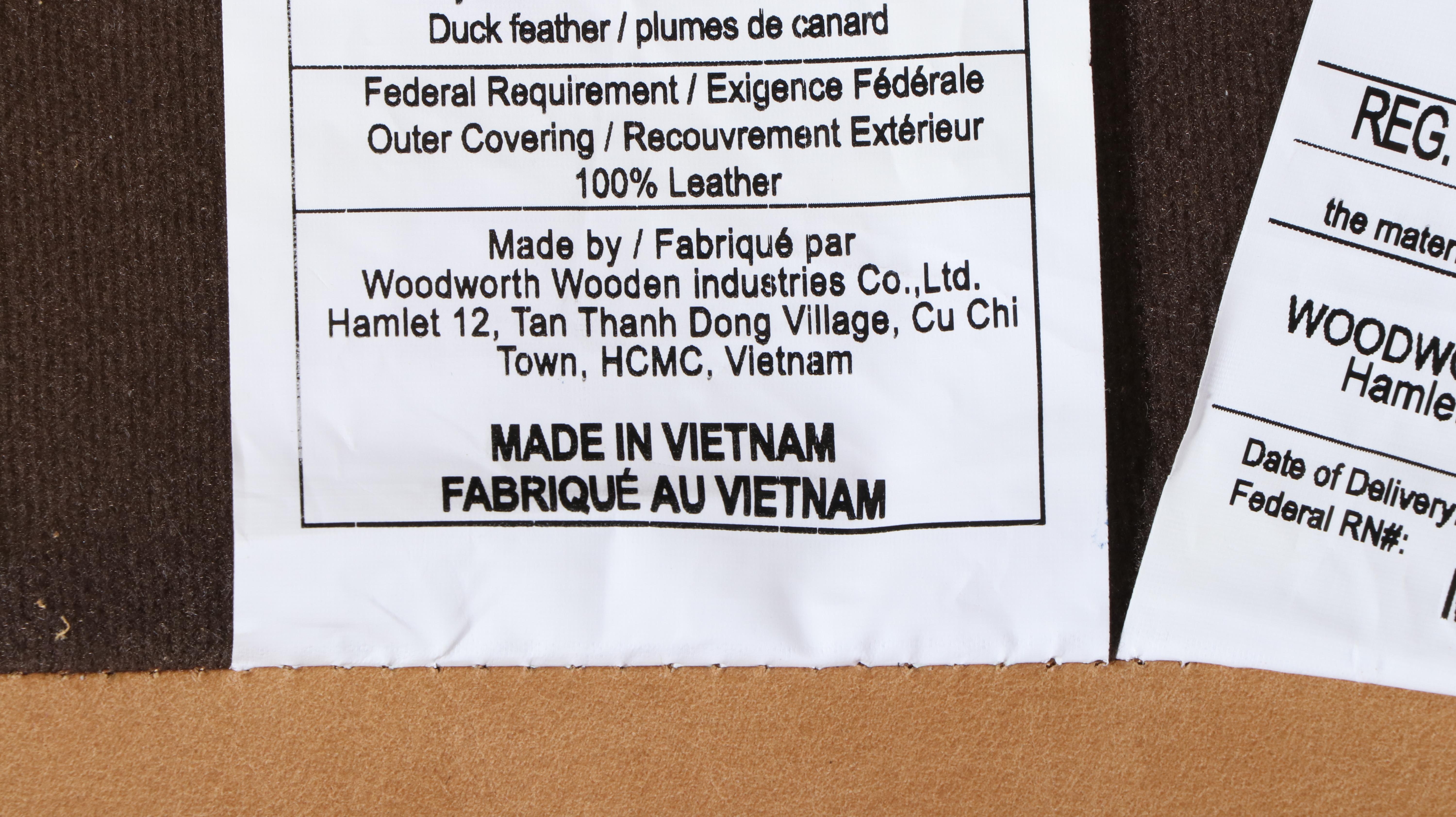 Article "Timber Collection" Modernist Style Aniline Leather Sofa