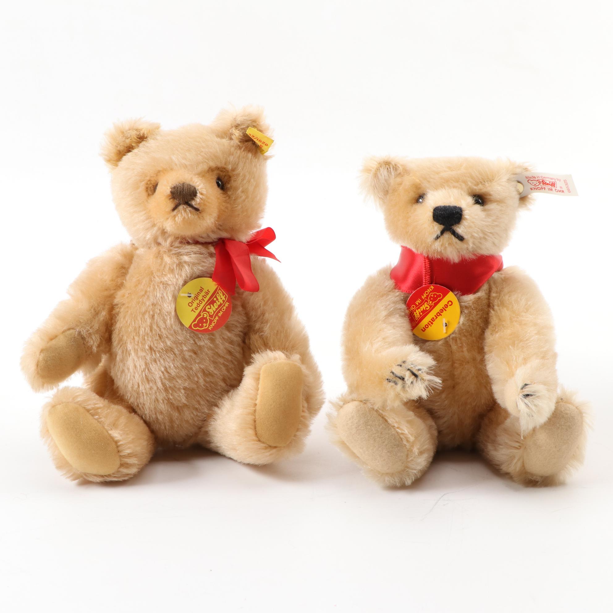 Steiff Stuffed Teddy Bears with Llama and Elephant