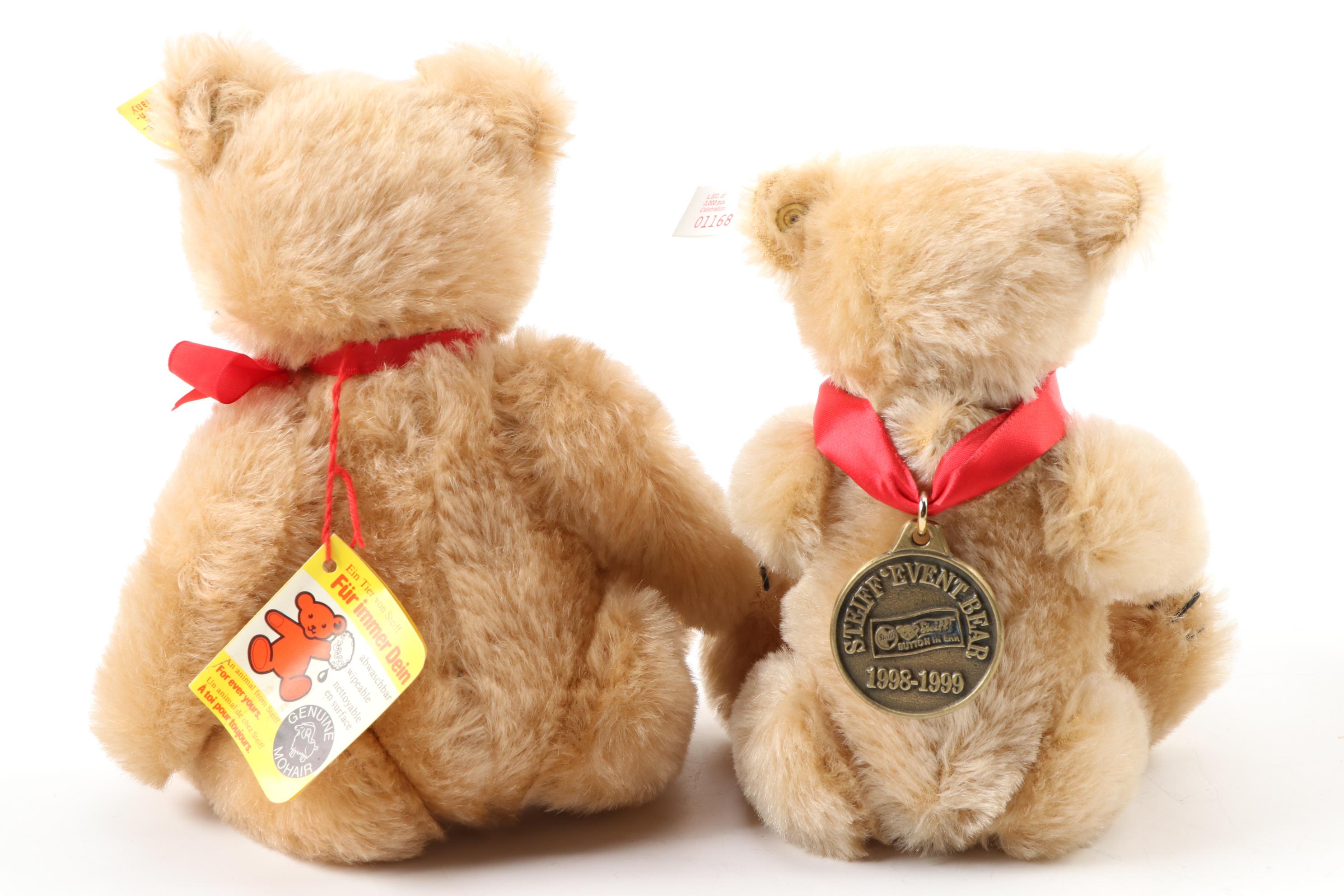 Steiff Stuffed Teddy Bears with Llama and Elephant