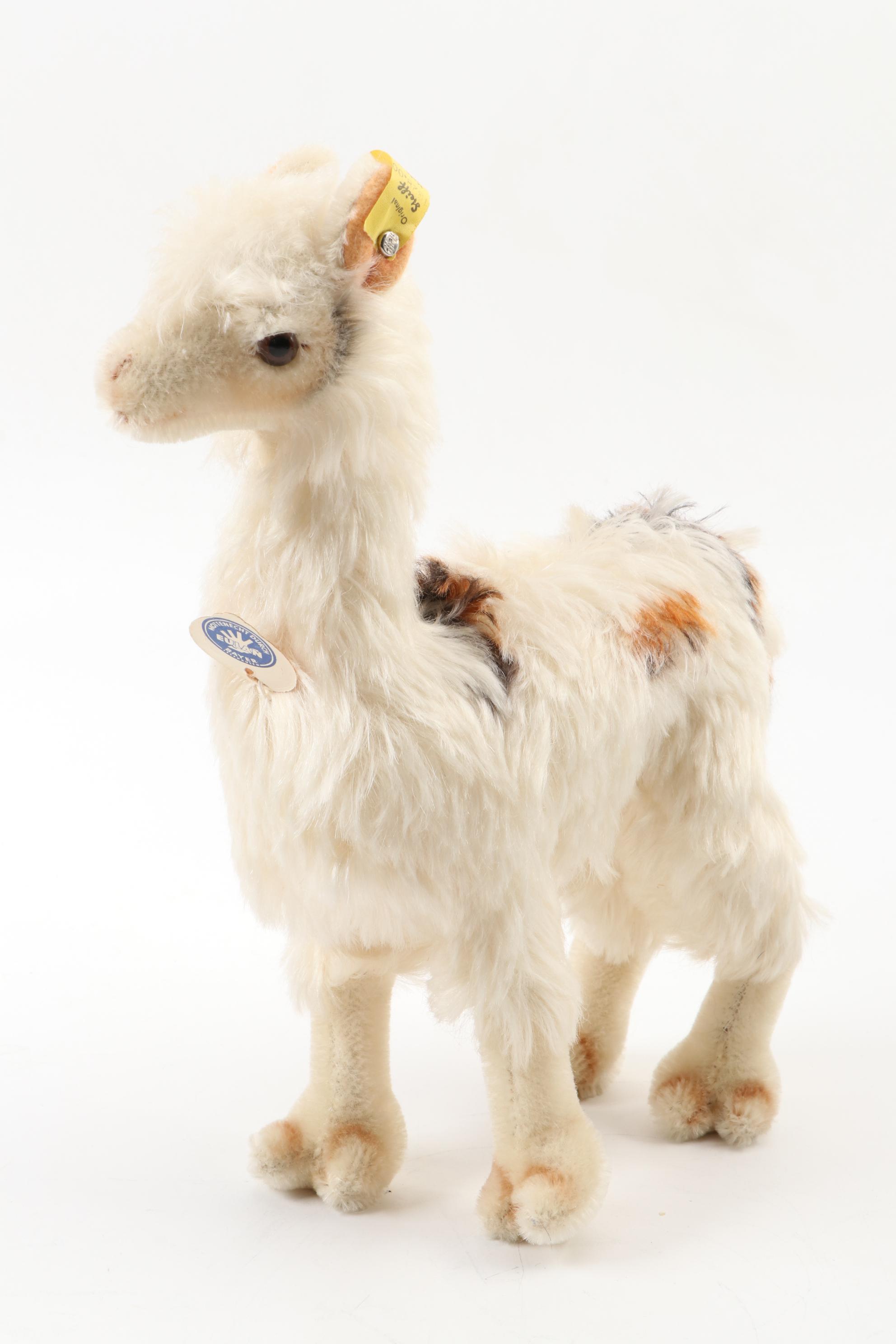 Steiff Stuffed Teddy Bears with Llama and Elephant