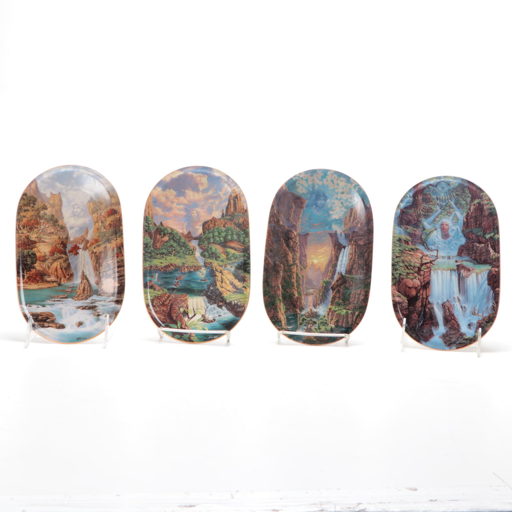 Four Bradford Exchange "Embraced by the Spirits" Decorative Plates