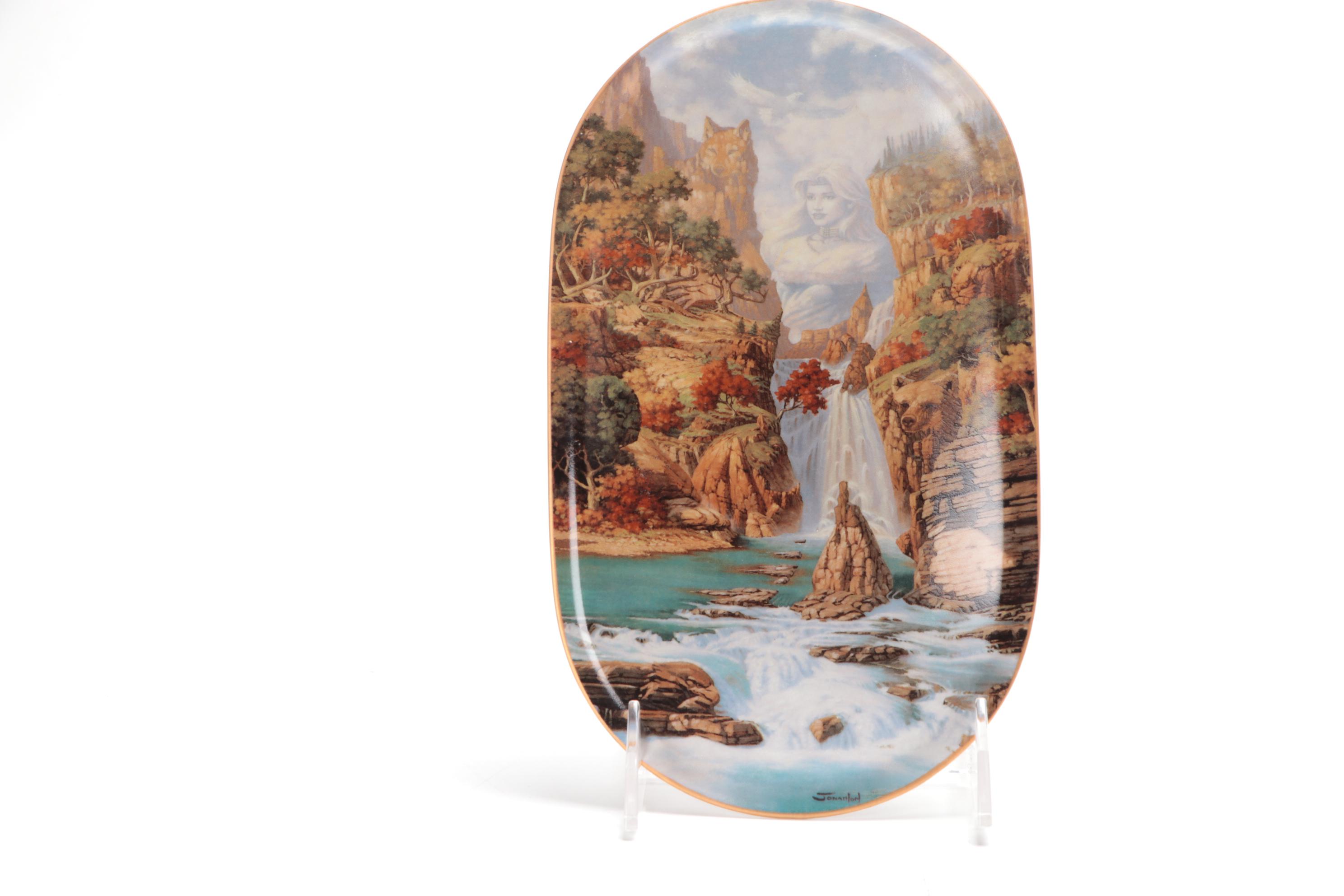 Four Bradford Exchange "Embraced by the Spirits" Decorative Plates