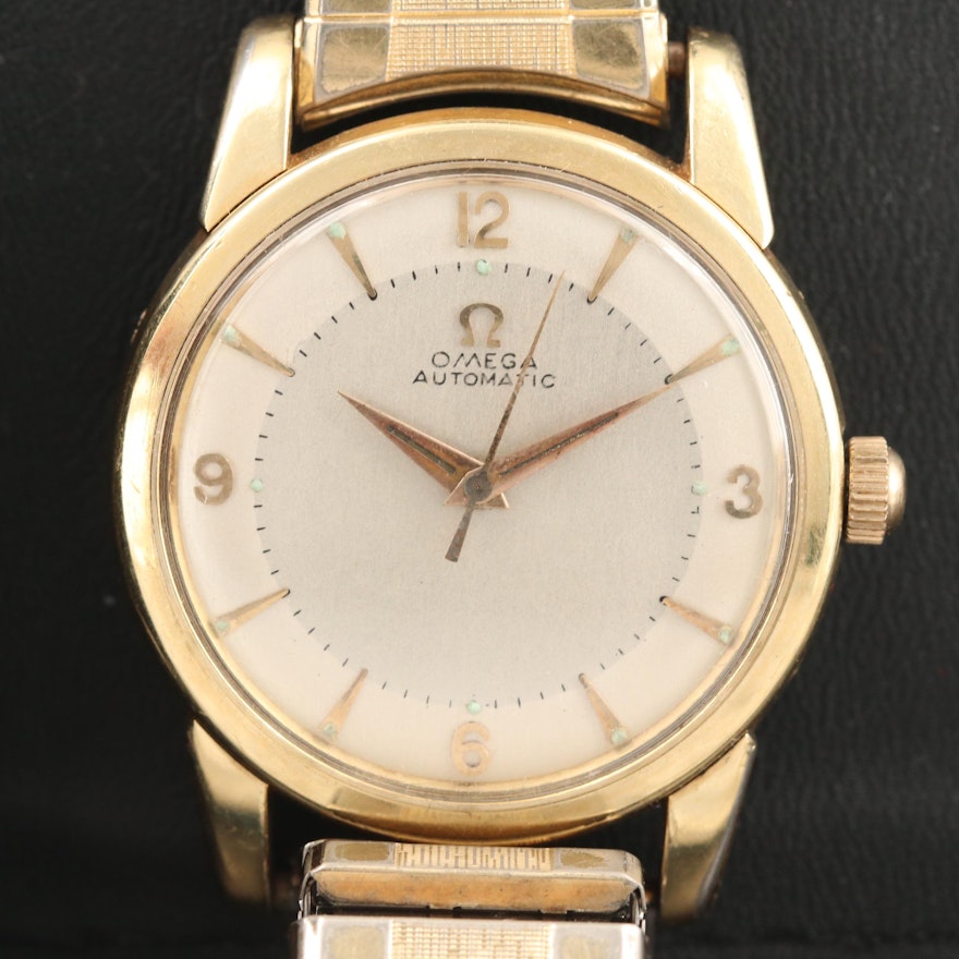 Omega "Seamaster" Stainless Steel and Gold Plate Wristwatch, Circa 1956