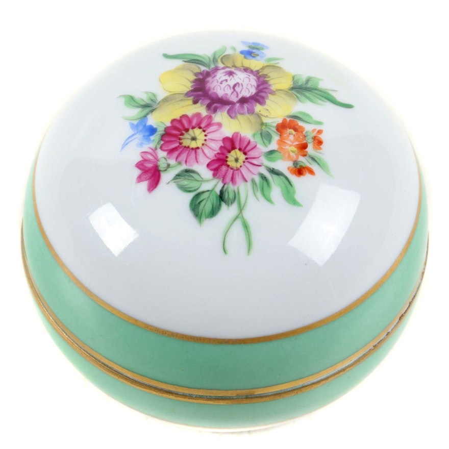 Herend Hungary "Vienna Rose" Porcelain Bonbonniere Box