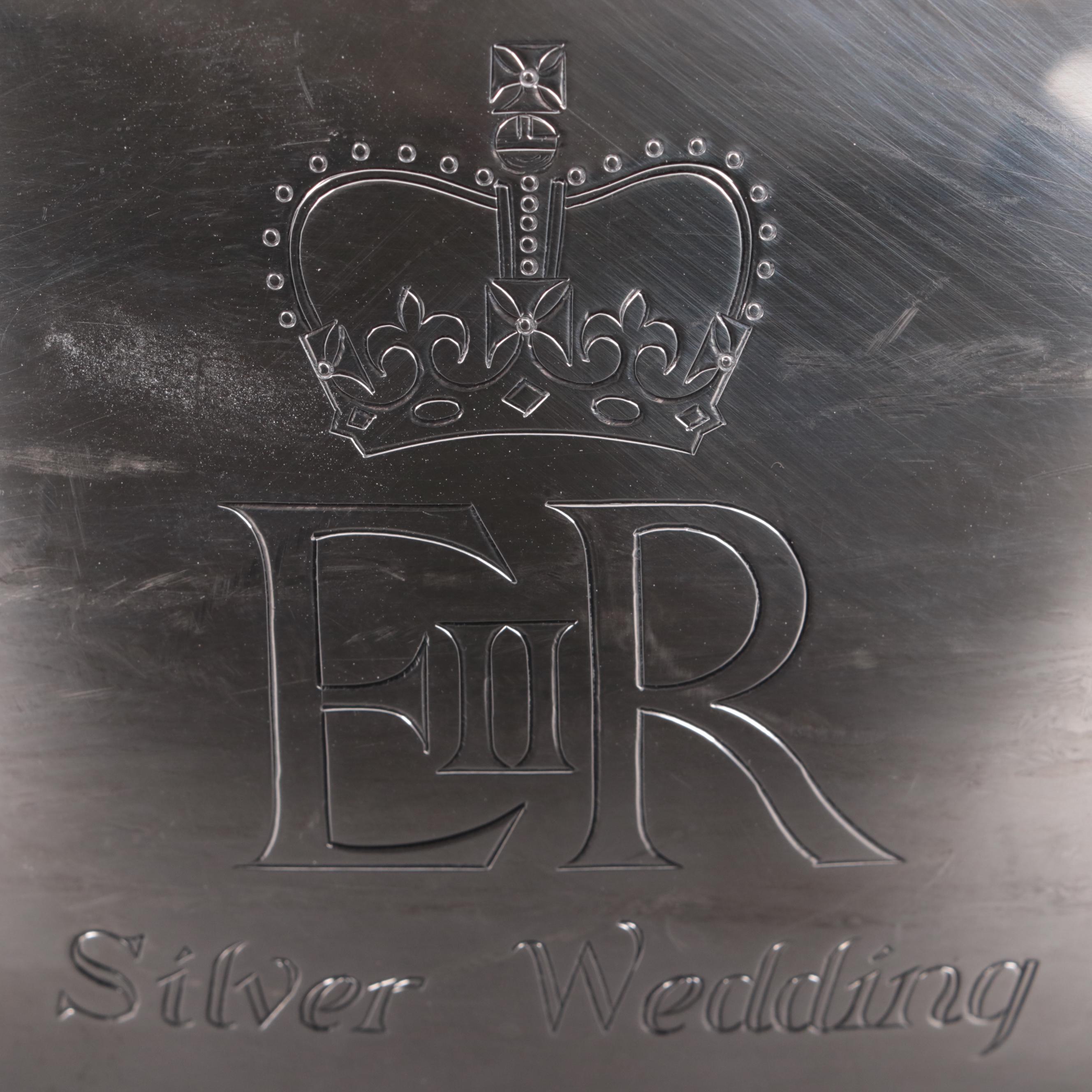 Garrard & Co. Sterling Silver Elizabeth II Wedding Anniversary Punch Set, 1972