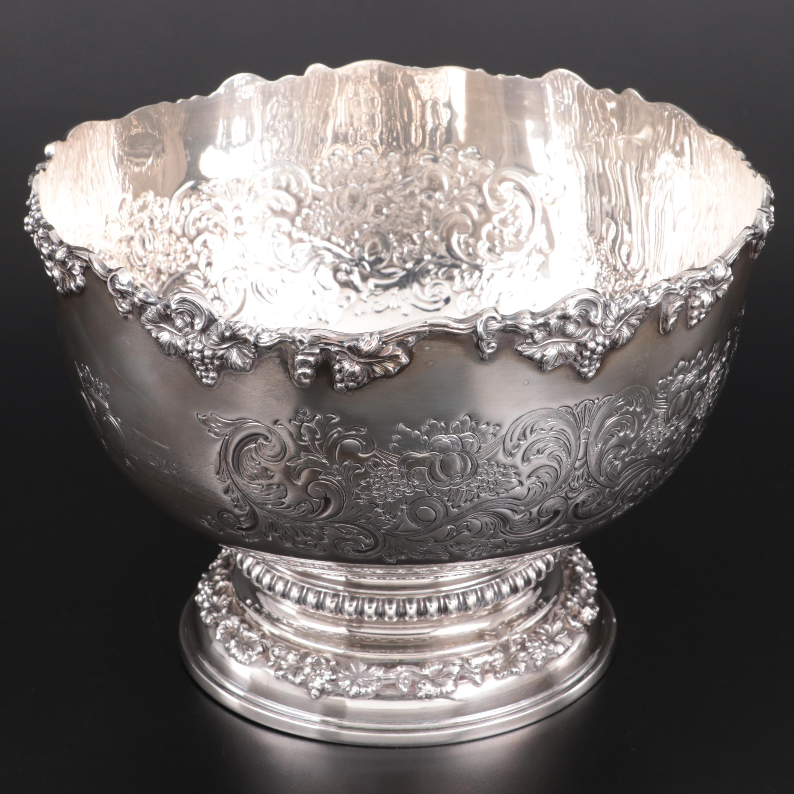 Garrard & Co. Sterling Silver Elizabeth II Wedding Anniversary Punch Set, 1972