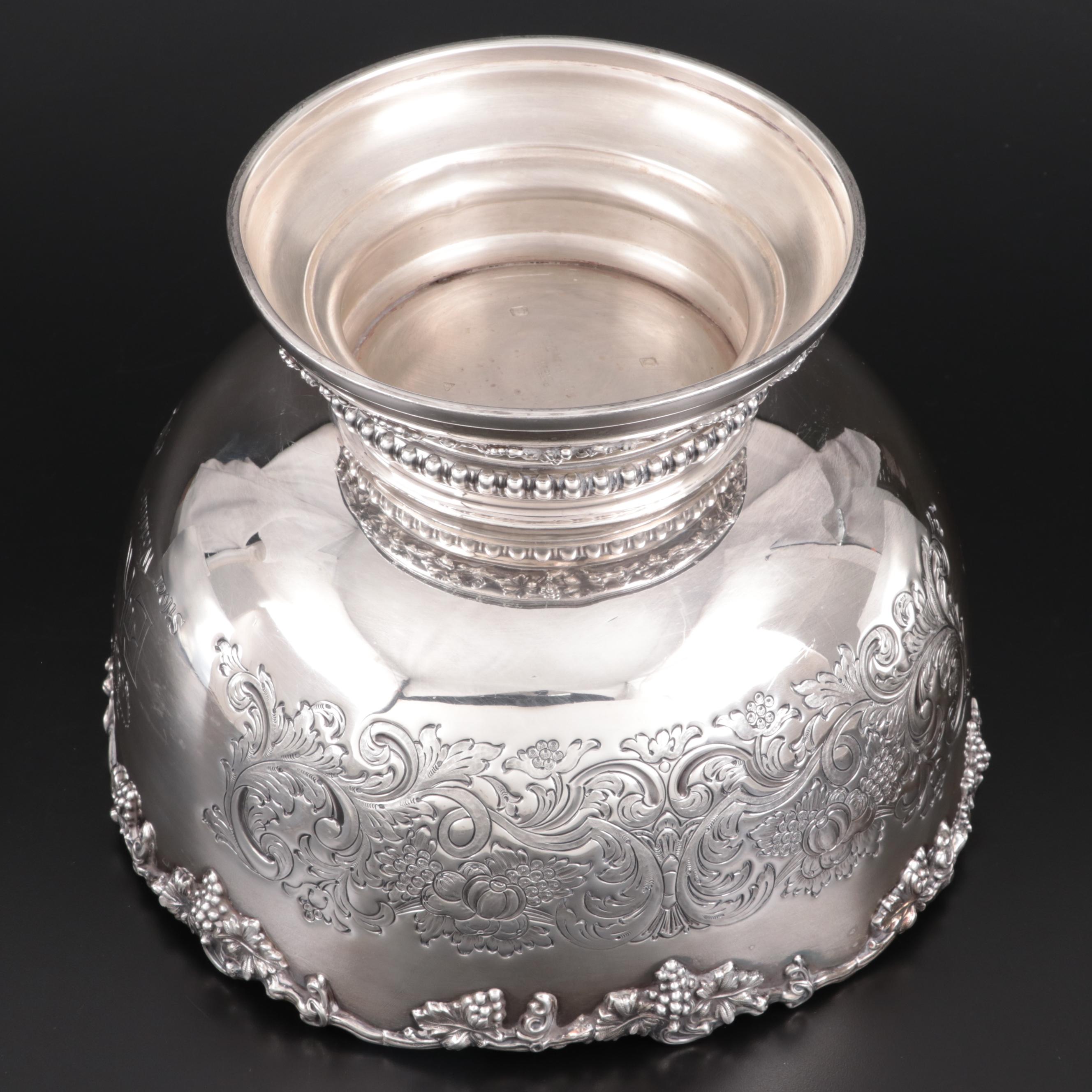Garrard & Co. Sterling Silver Elizabeth II Wedding Anniversary Punch Set, 1972