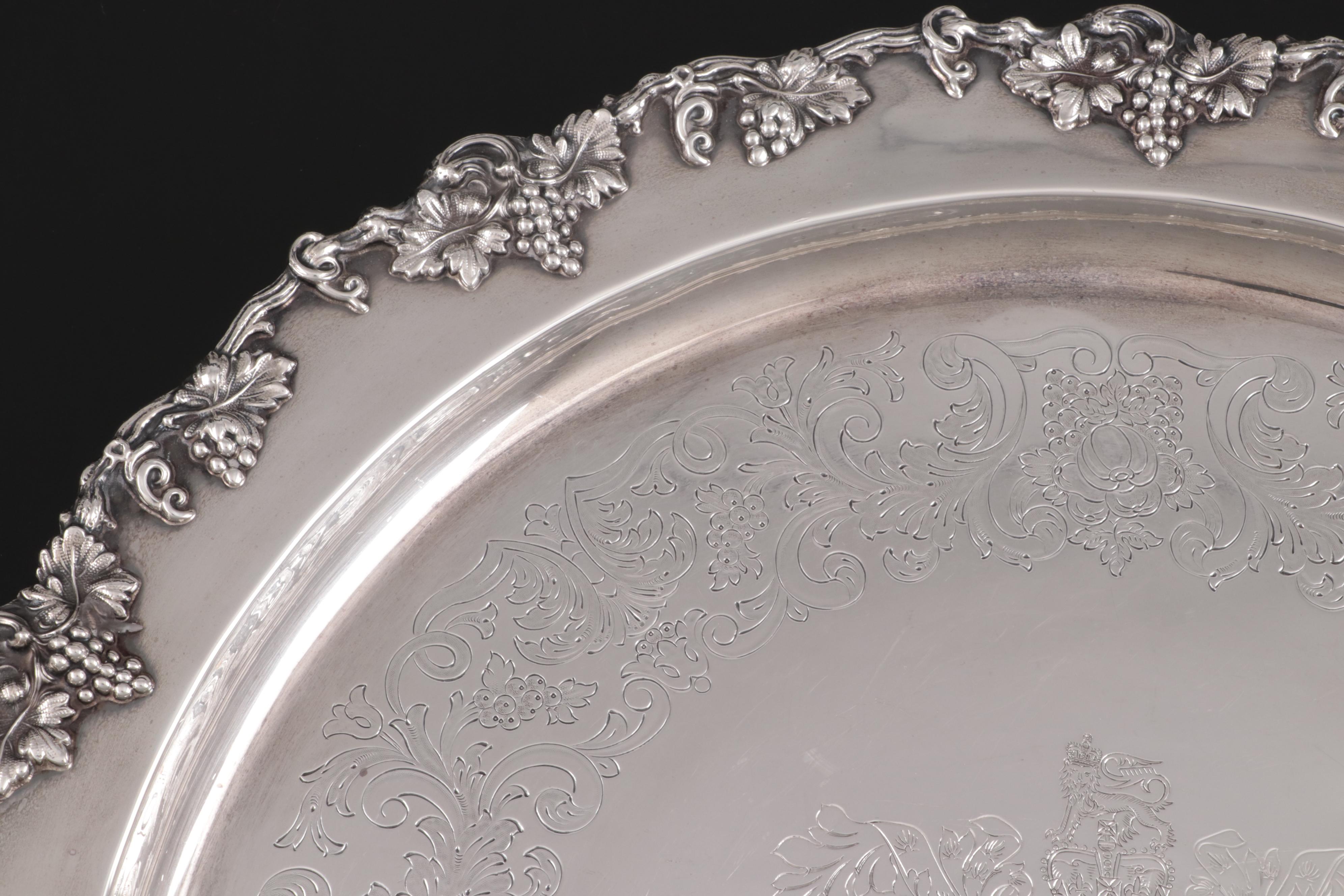 Garrard & Co. Sterling Silver Elizabeth II Wedding Anniversary Punch Set, 1972