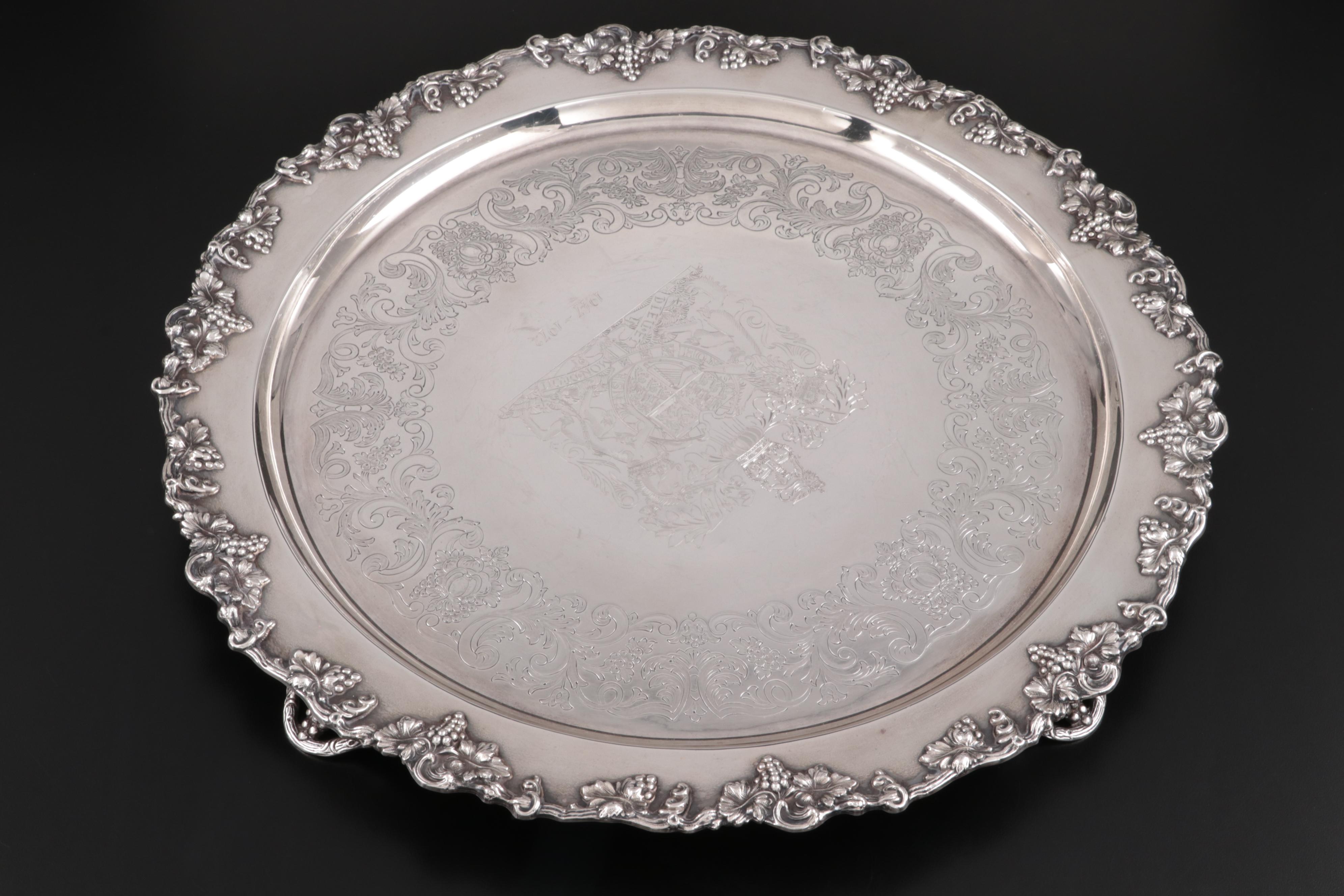 Garrard & Co. Sterling Silver Elizabeth II Wedding Anniversary Punch Set, 1972