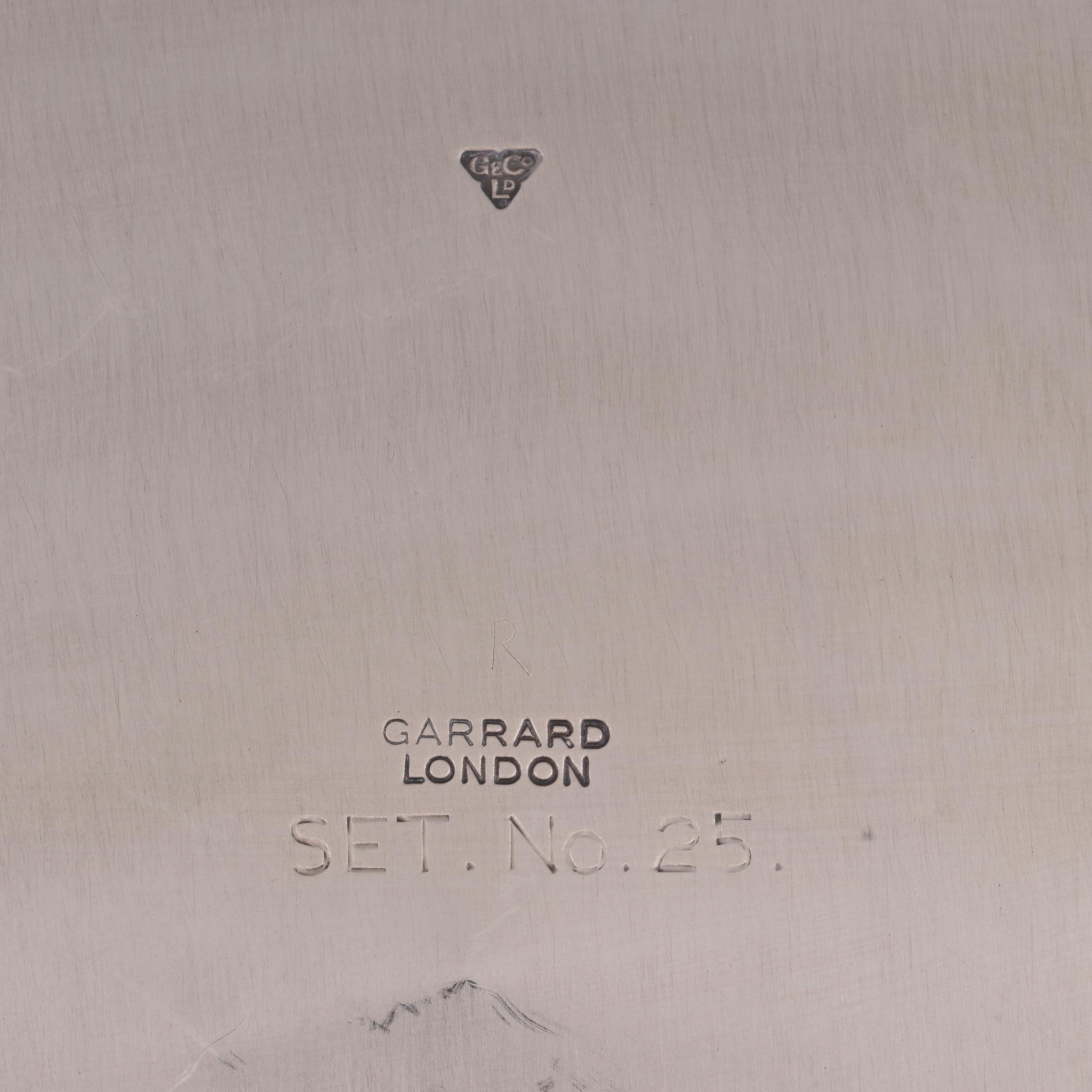 Garrard & Co. Sterling Silver Elizabeth II Wedding Anniversary Punch Set, 1972