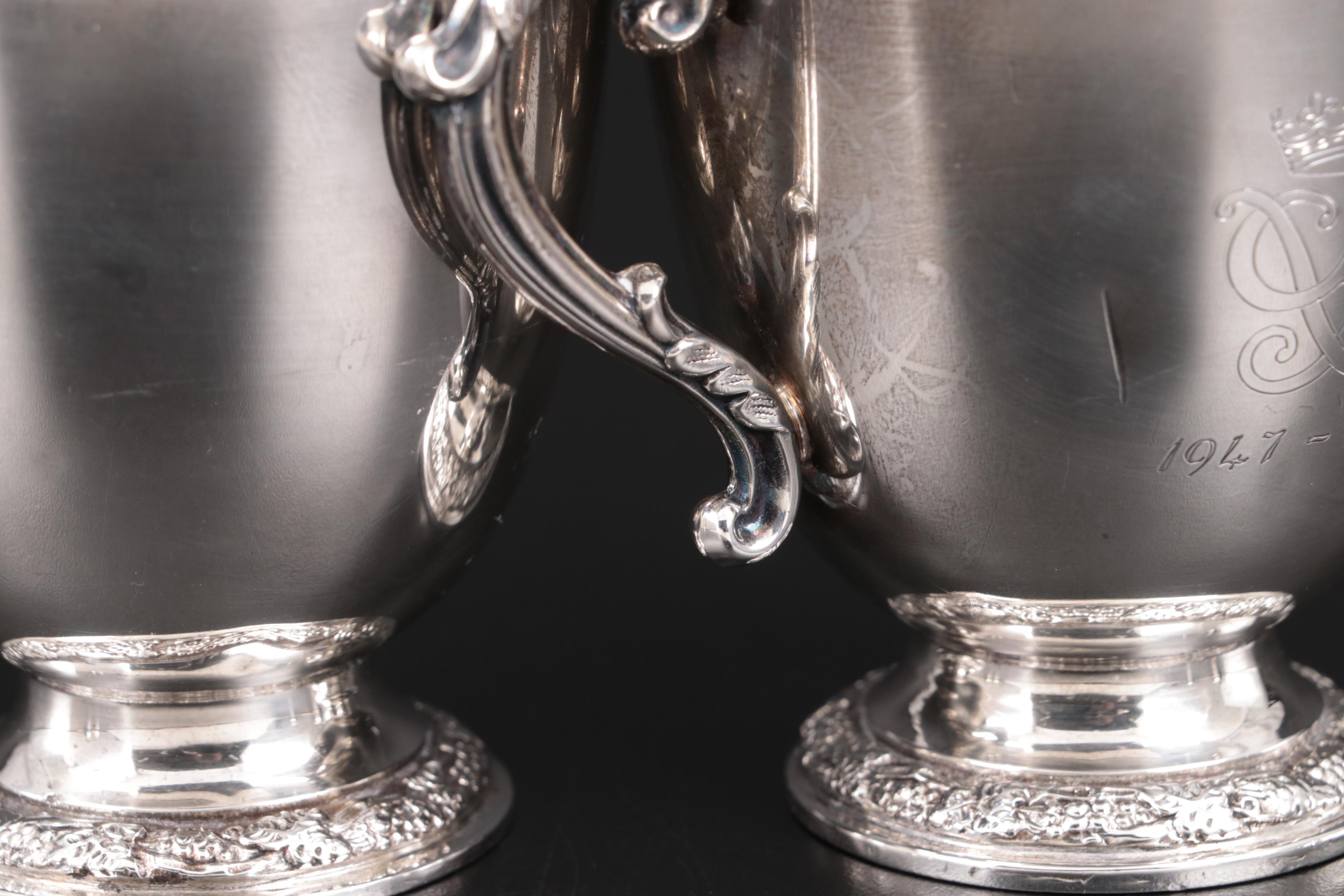 Garrard & Co. Sterling Silver Elizabeth II Wedding Anniversary Punch Set, 1972