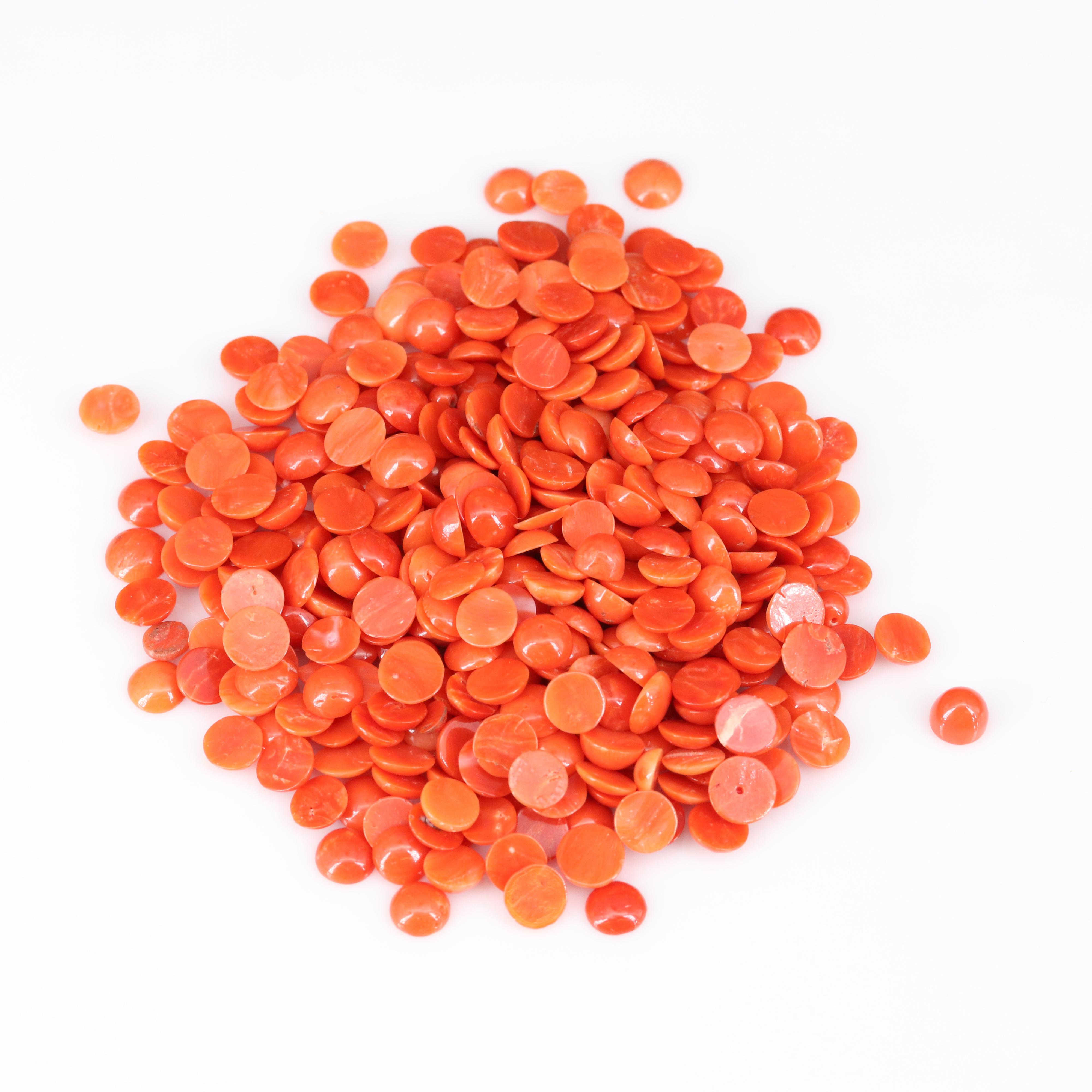 Loose Round Coral Cabochon Assortment