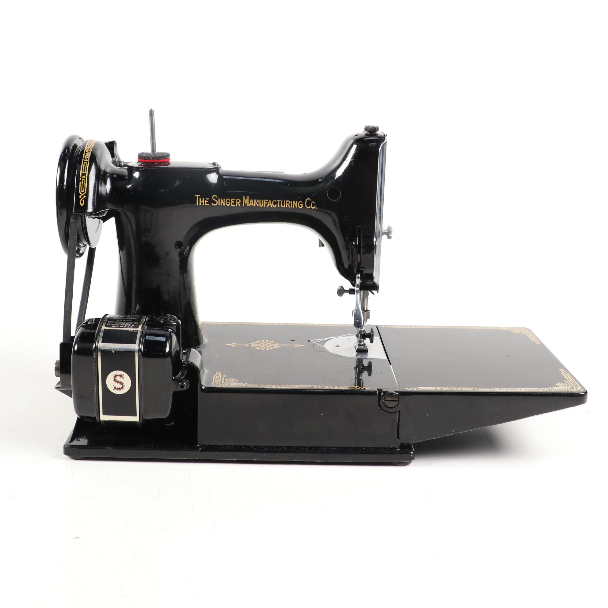 Singer 221-1 Featherweight Electric Sewing Machine, 1951