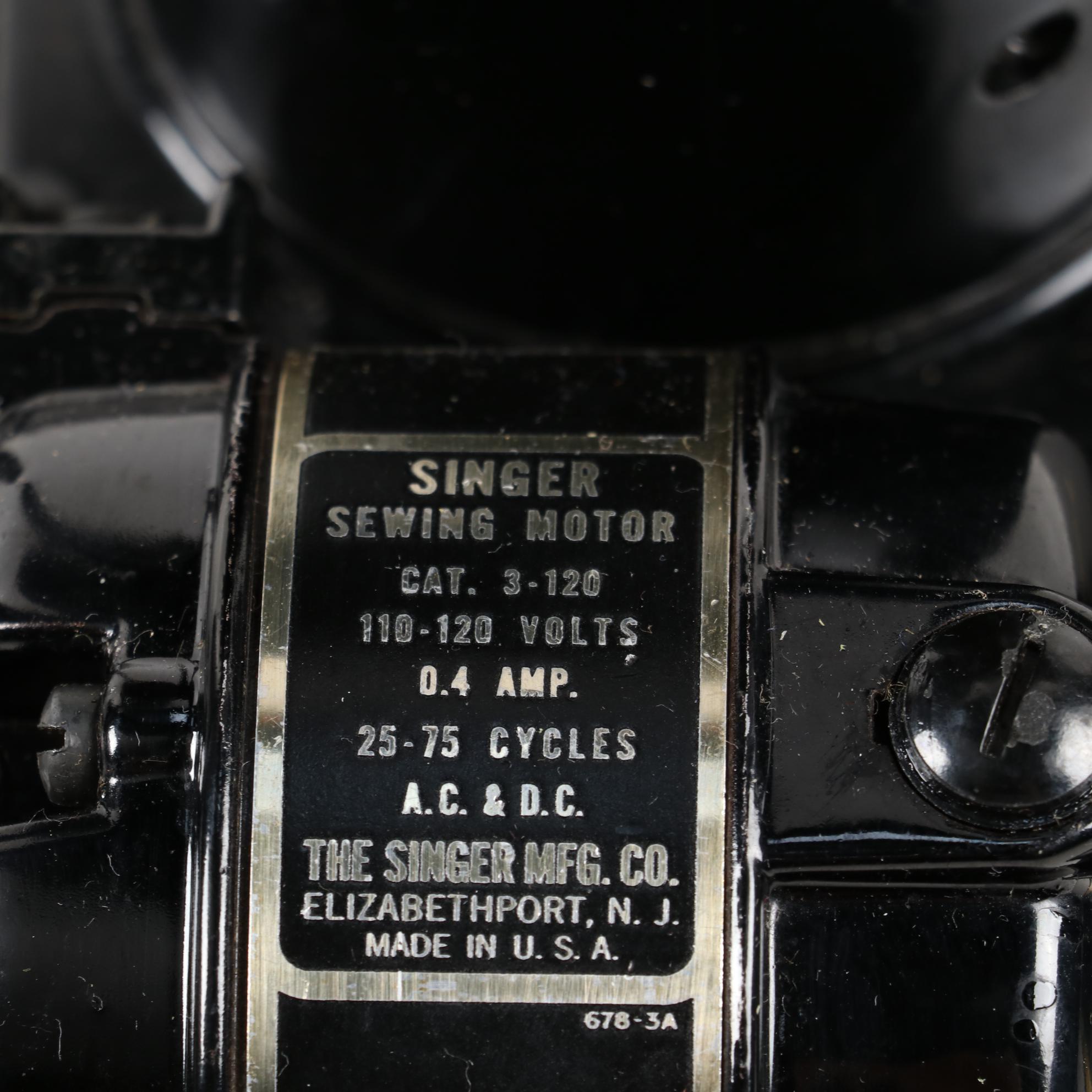 Singer 221-1 Featherweight Electric Sewing Machine, 1951