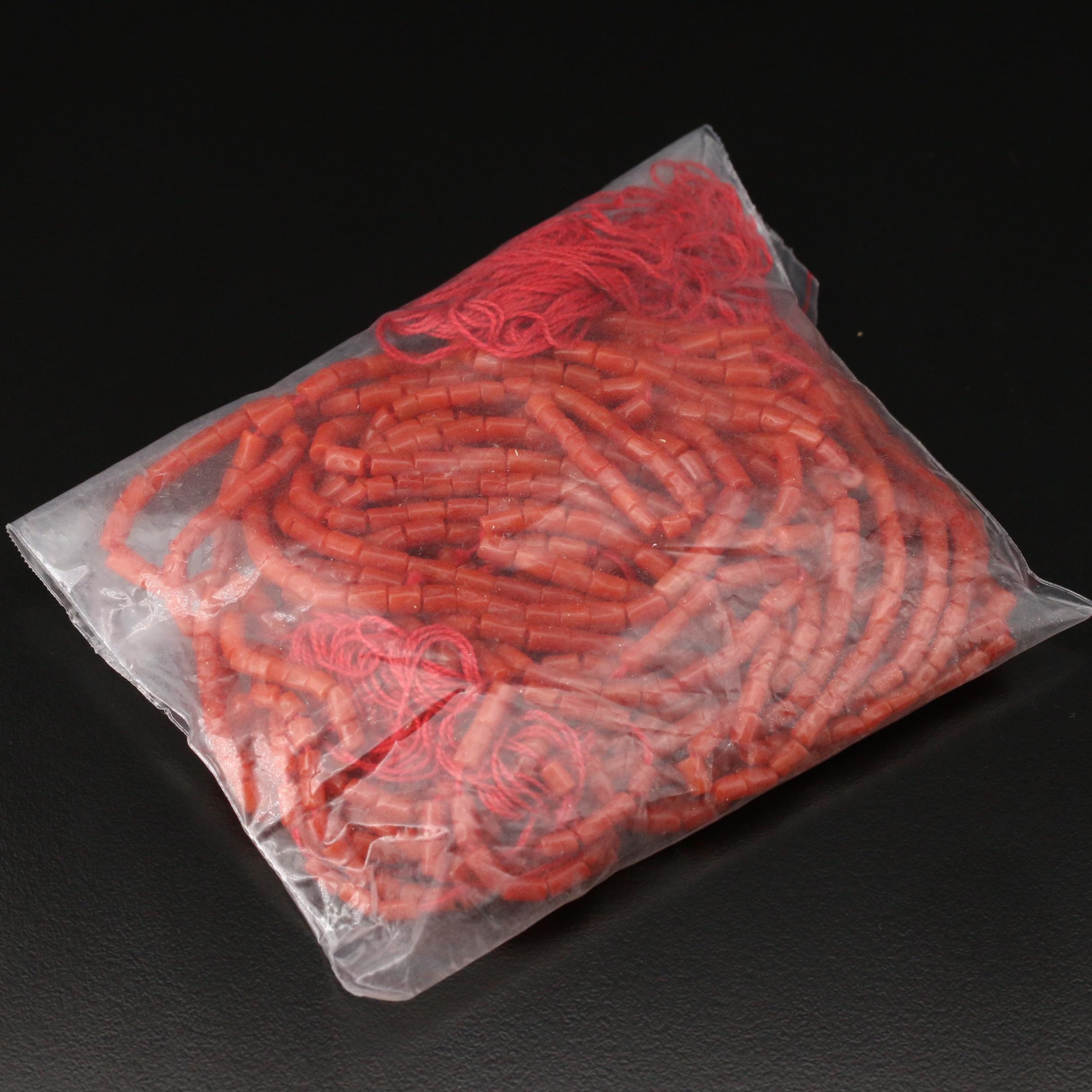 Loose Coral Beads and Hanks