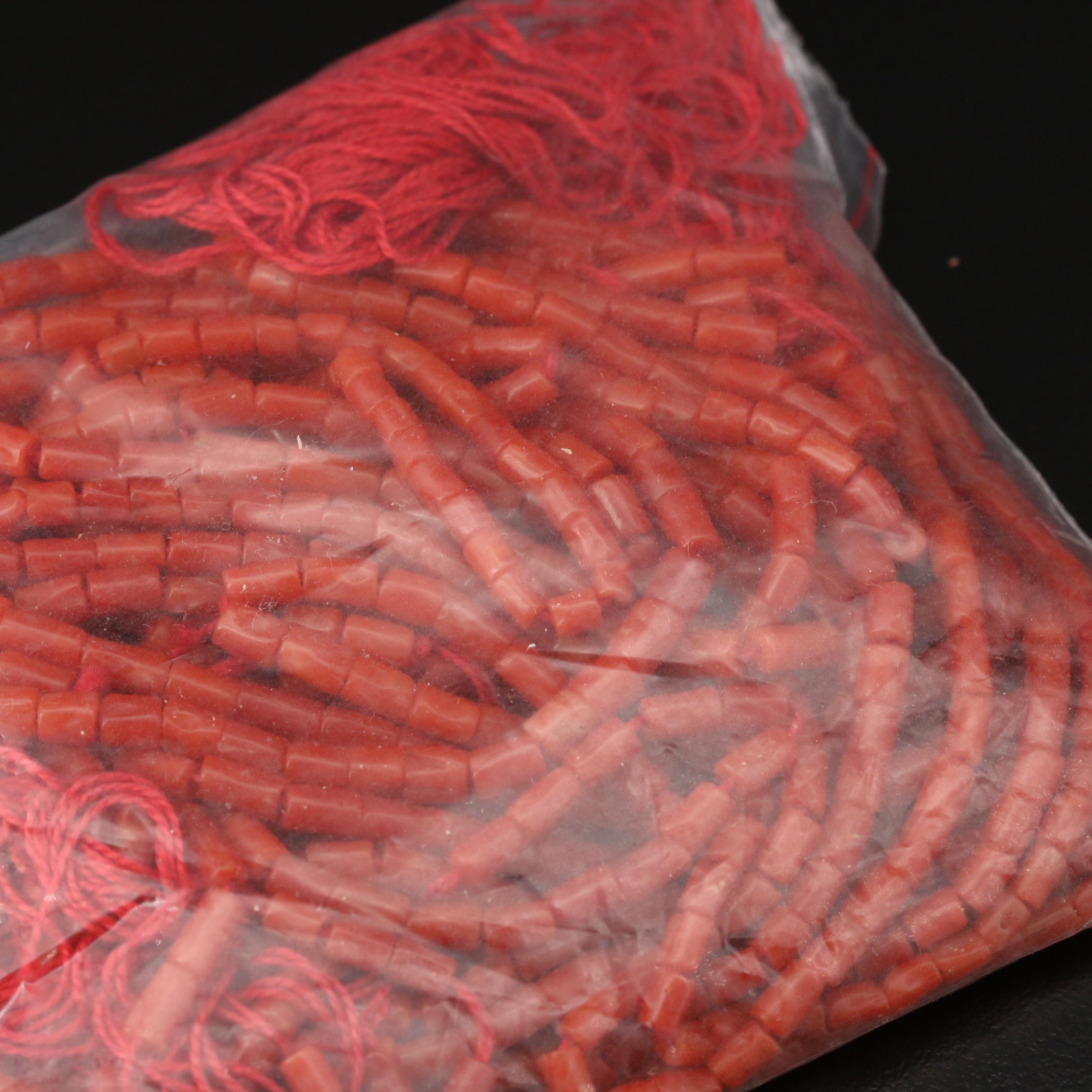 Loose Coral Beads and Hanks