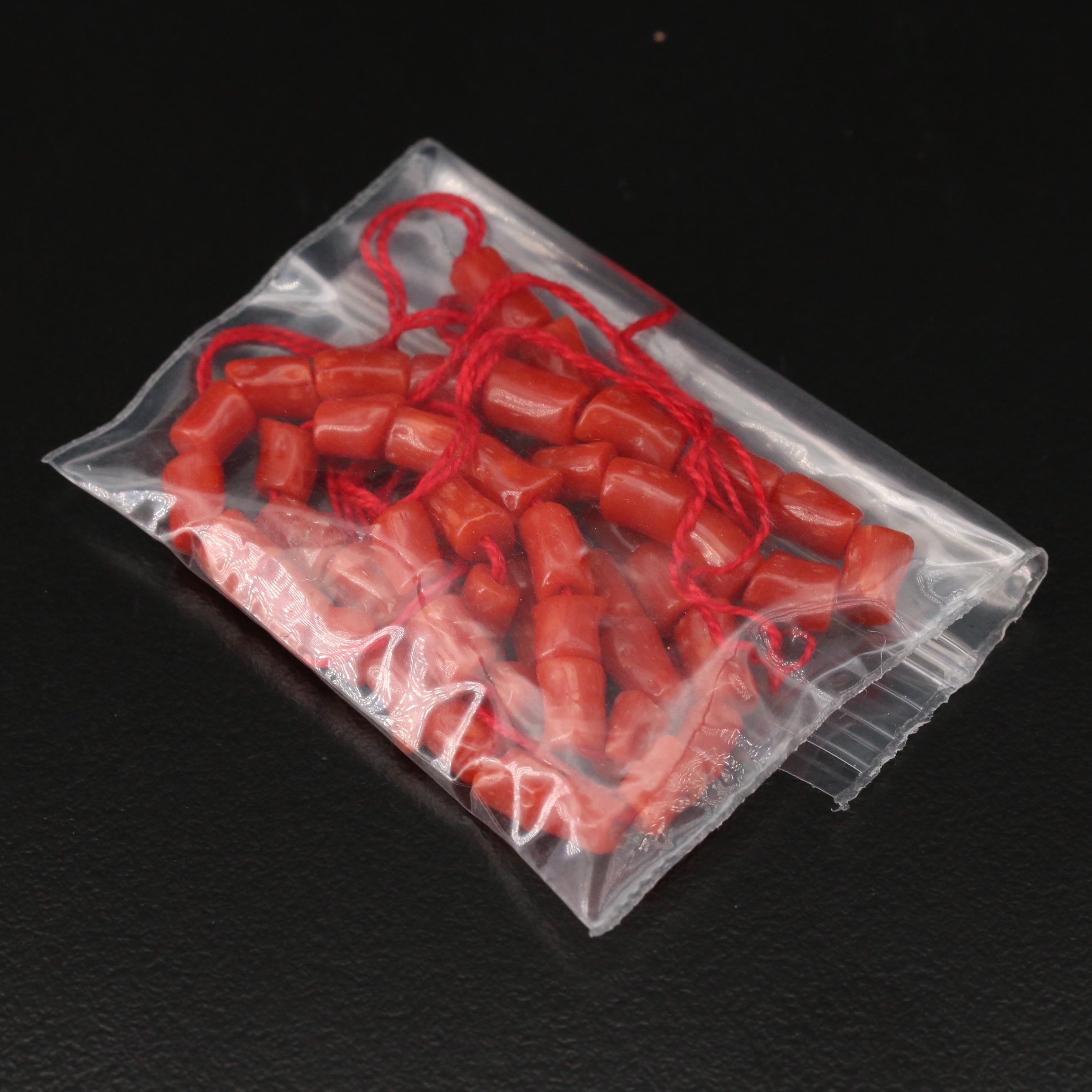 Loose Coral Beads and Hanks