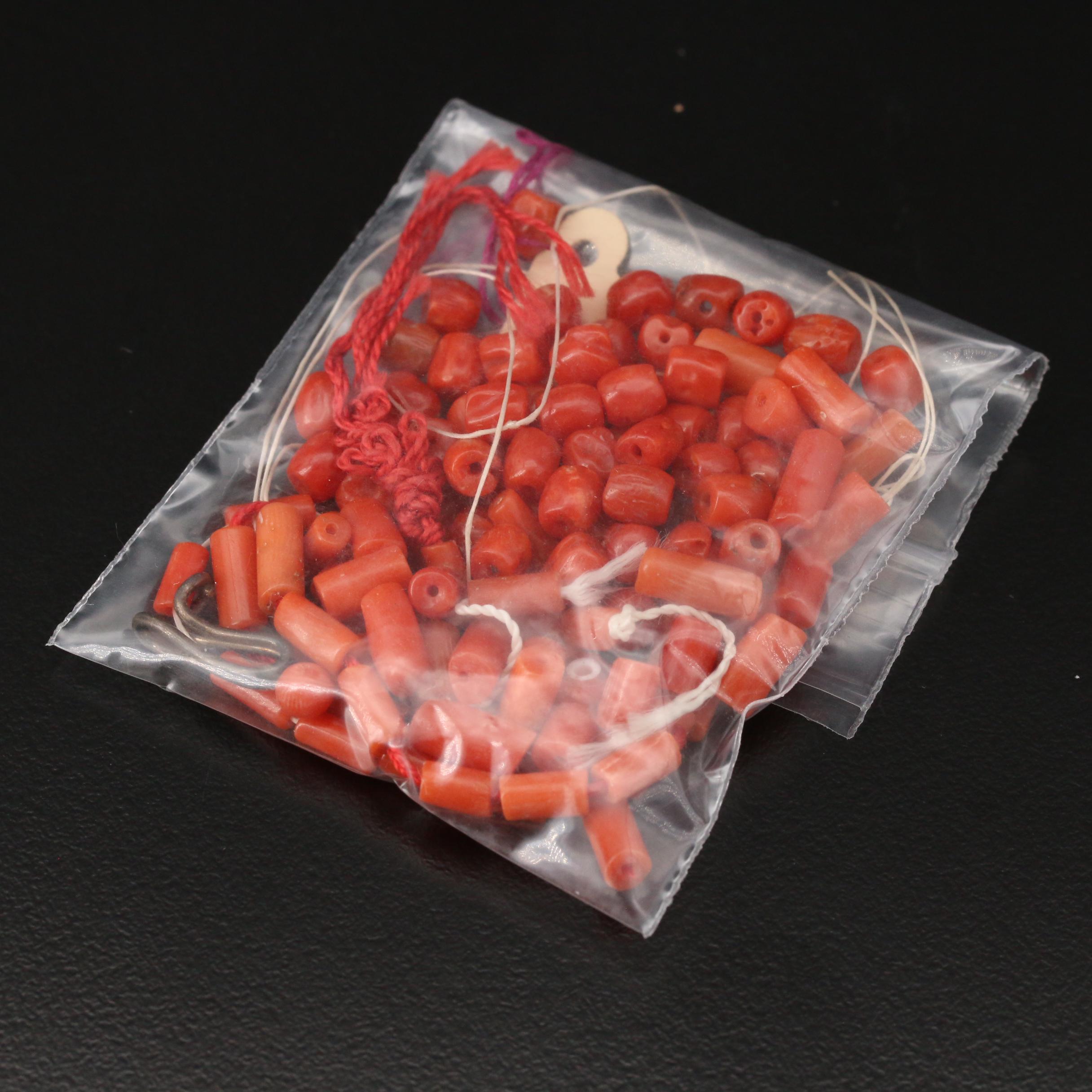 Loose Coral Beads and Hanks