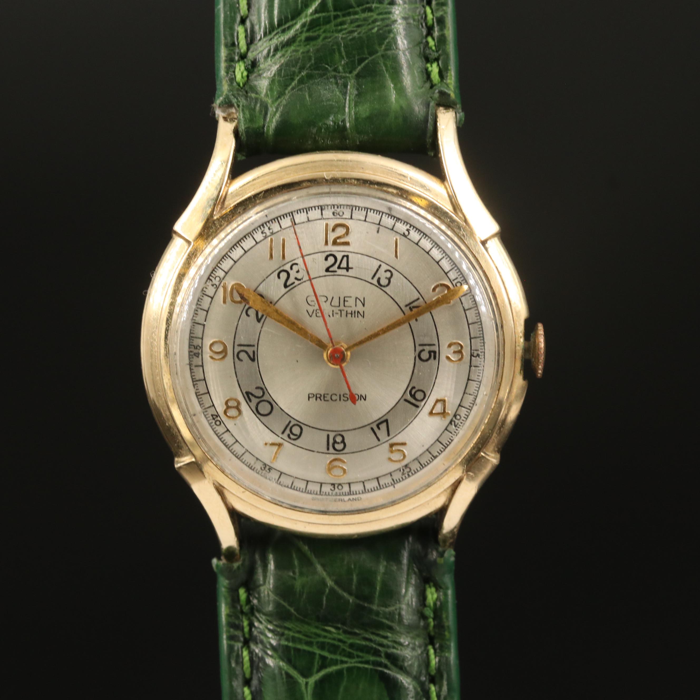 Gruen Veri-Thin Precision 14K Gold Watch
