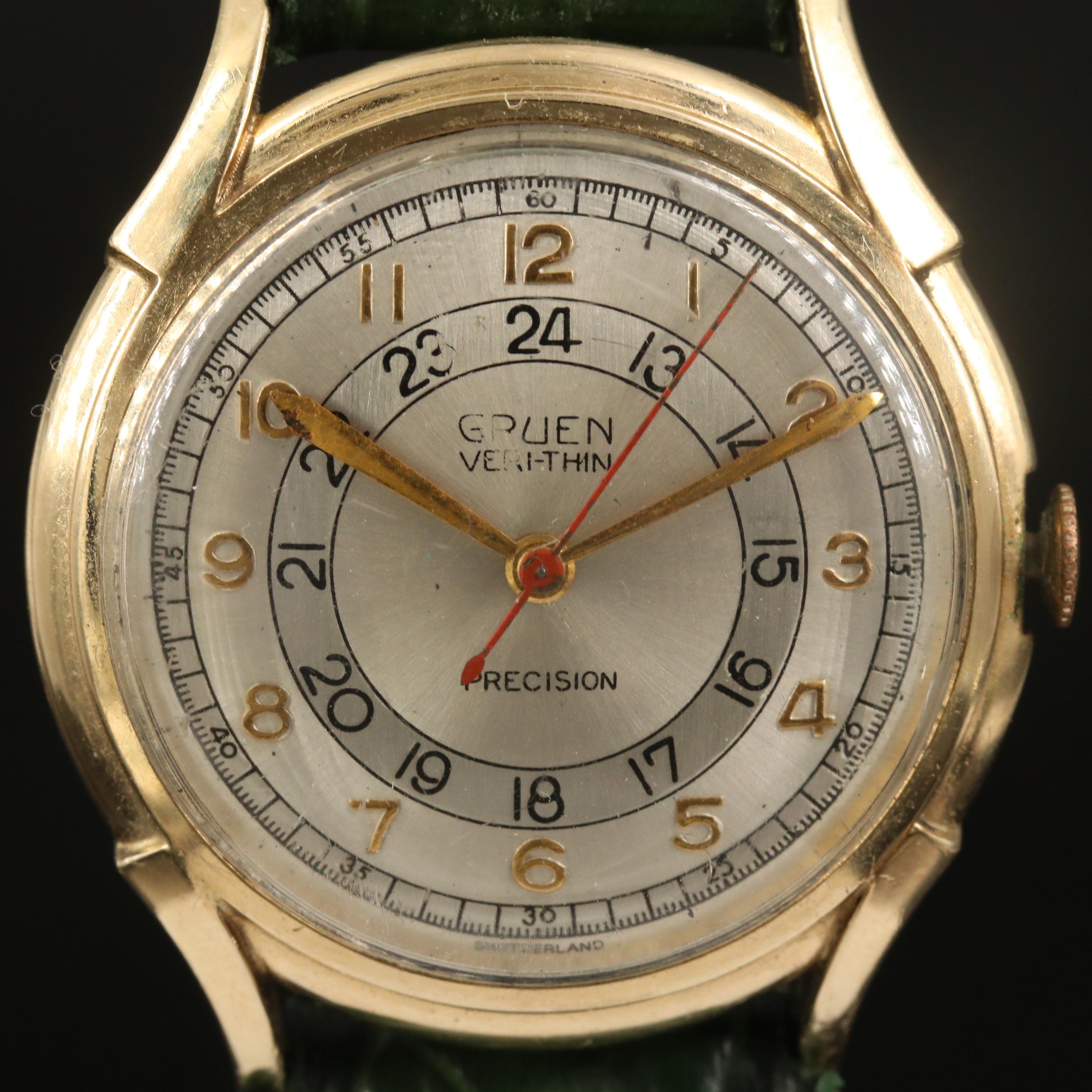 Gruen Veri-Thin Precision 14K Gold Watch