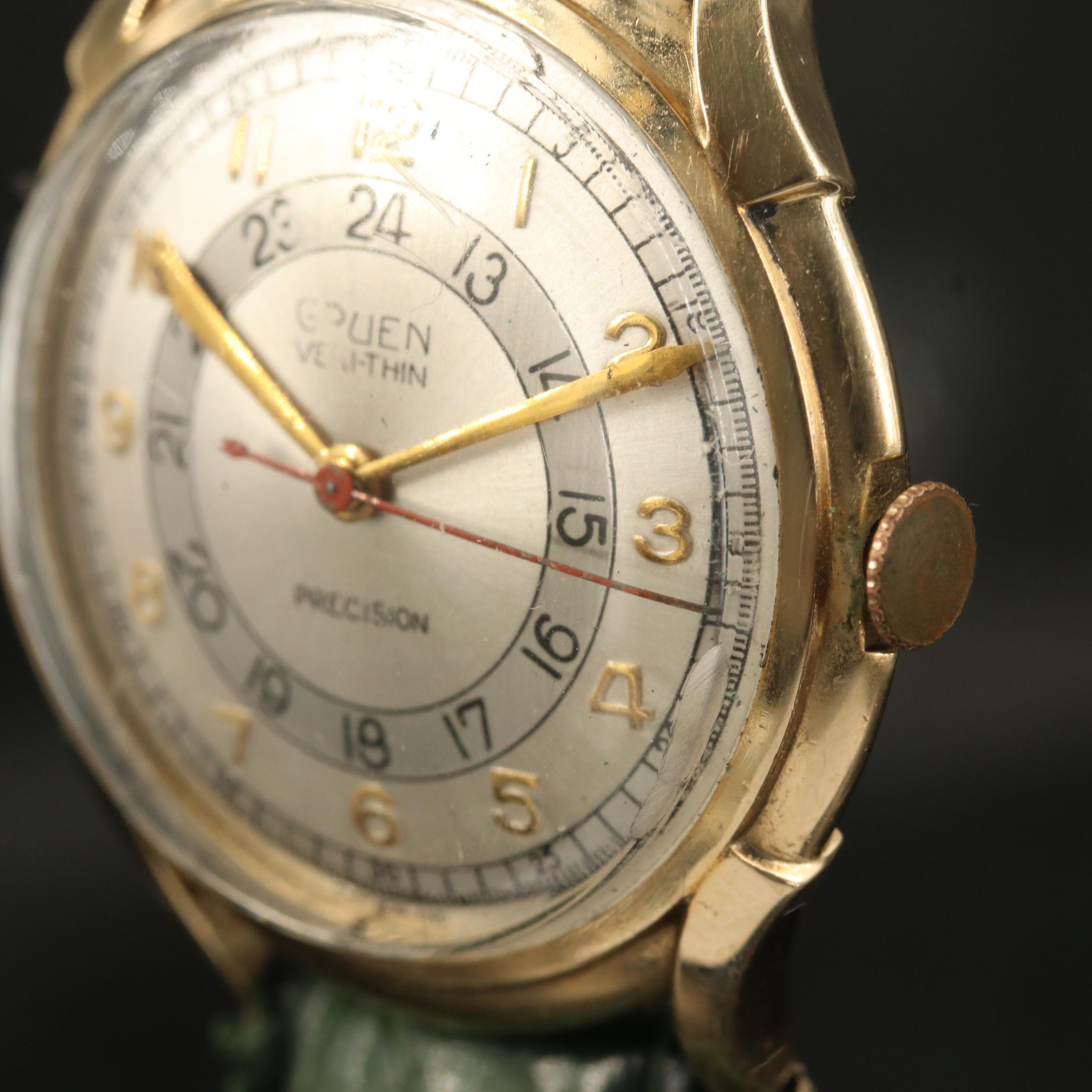 Gruen Veri-Thin Precision 14K Gold Watch