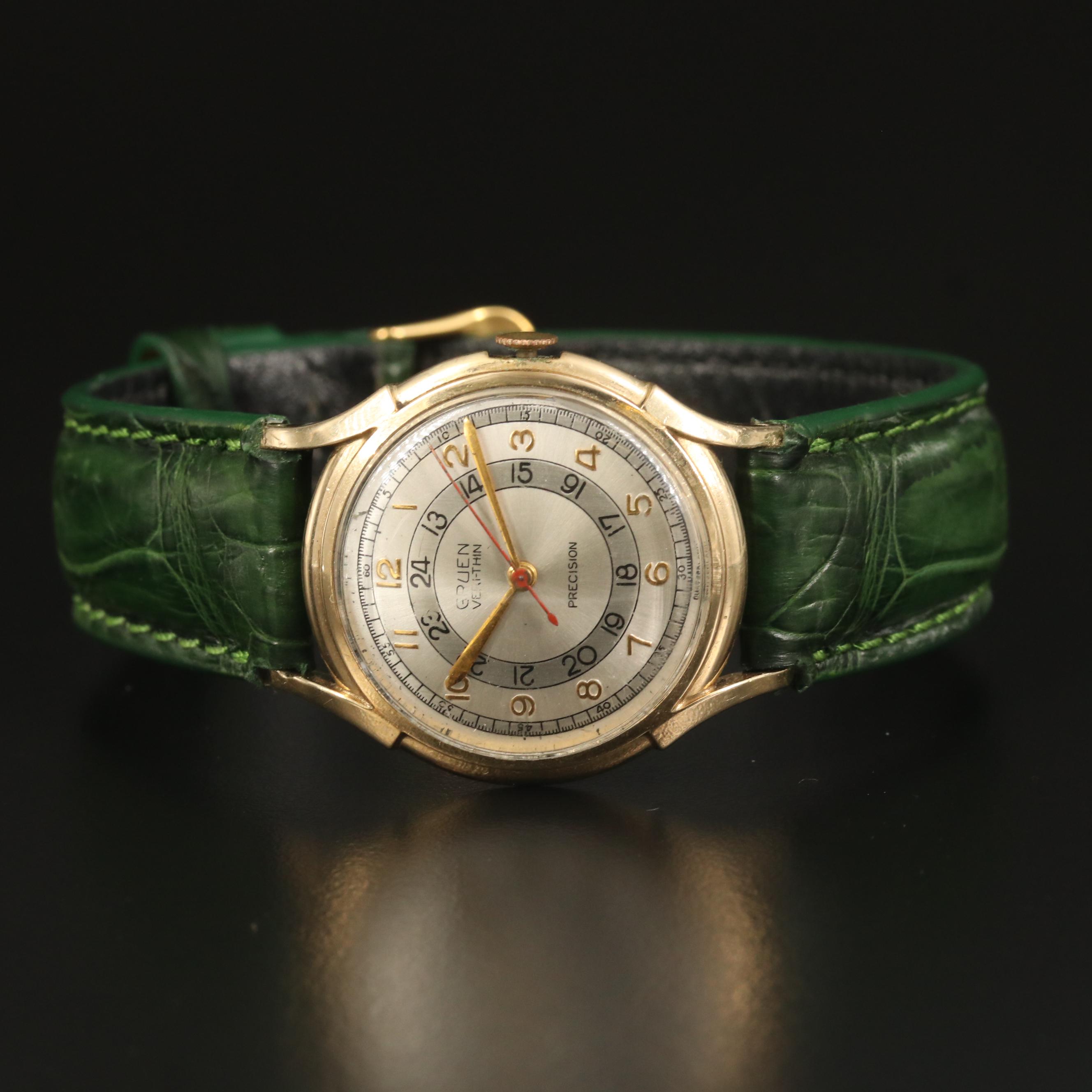 Gruen Veri-Thin Precision 14K Gold Watch