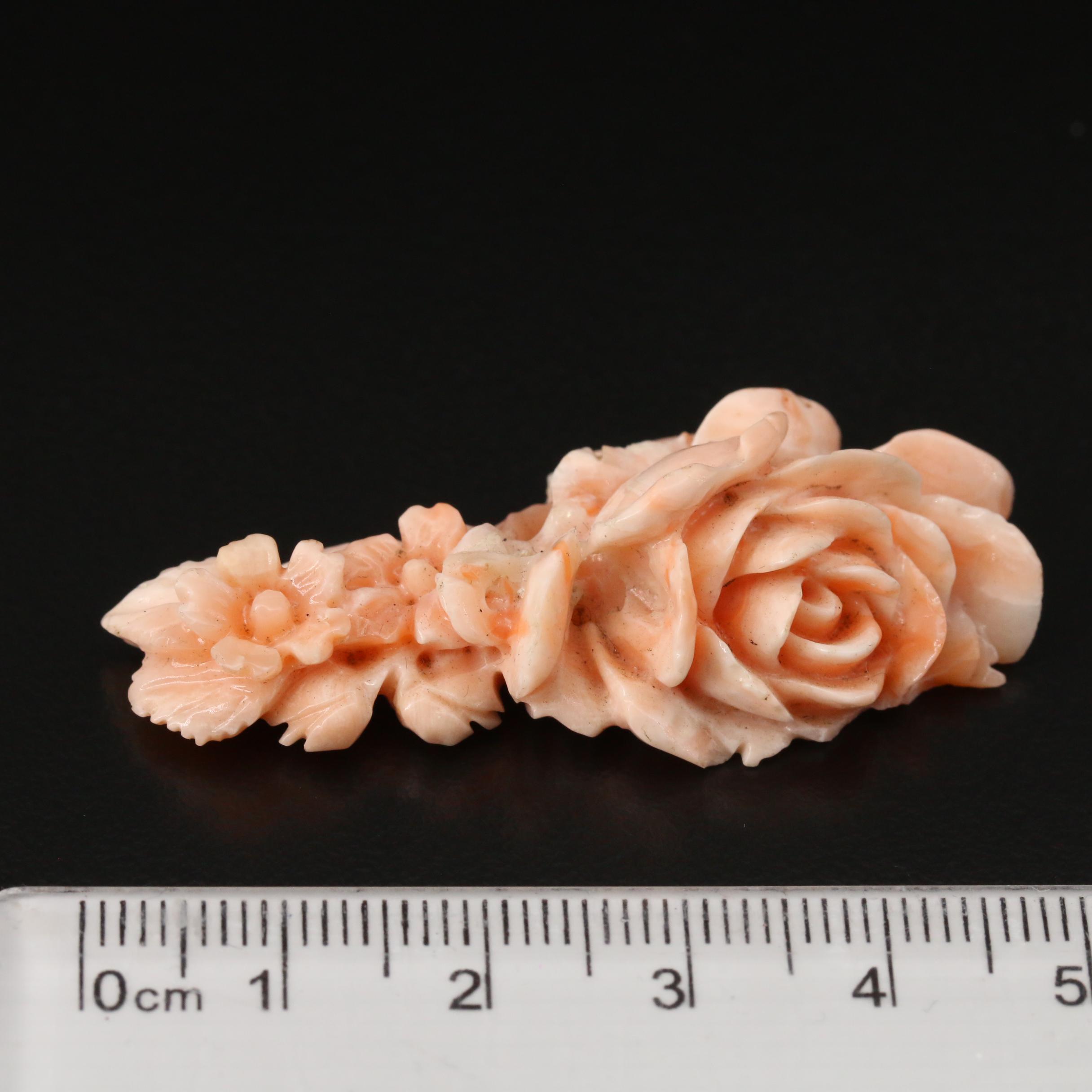 Loose Coral Floral and Animal Carvings