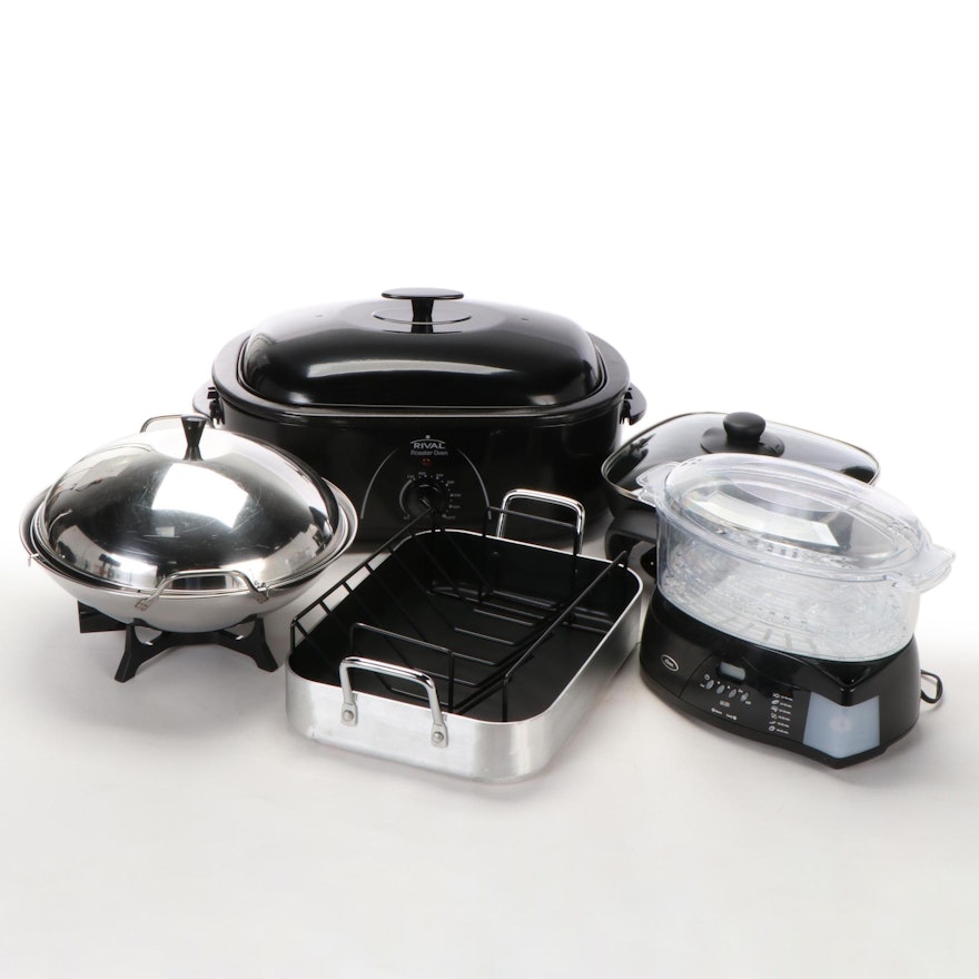 Oster and Rival Roasting Pans and Woks with Others
