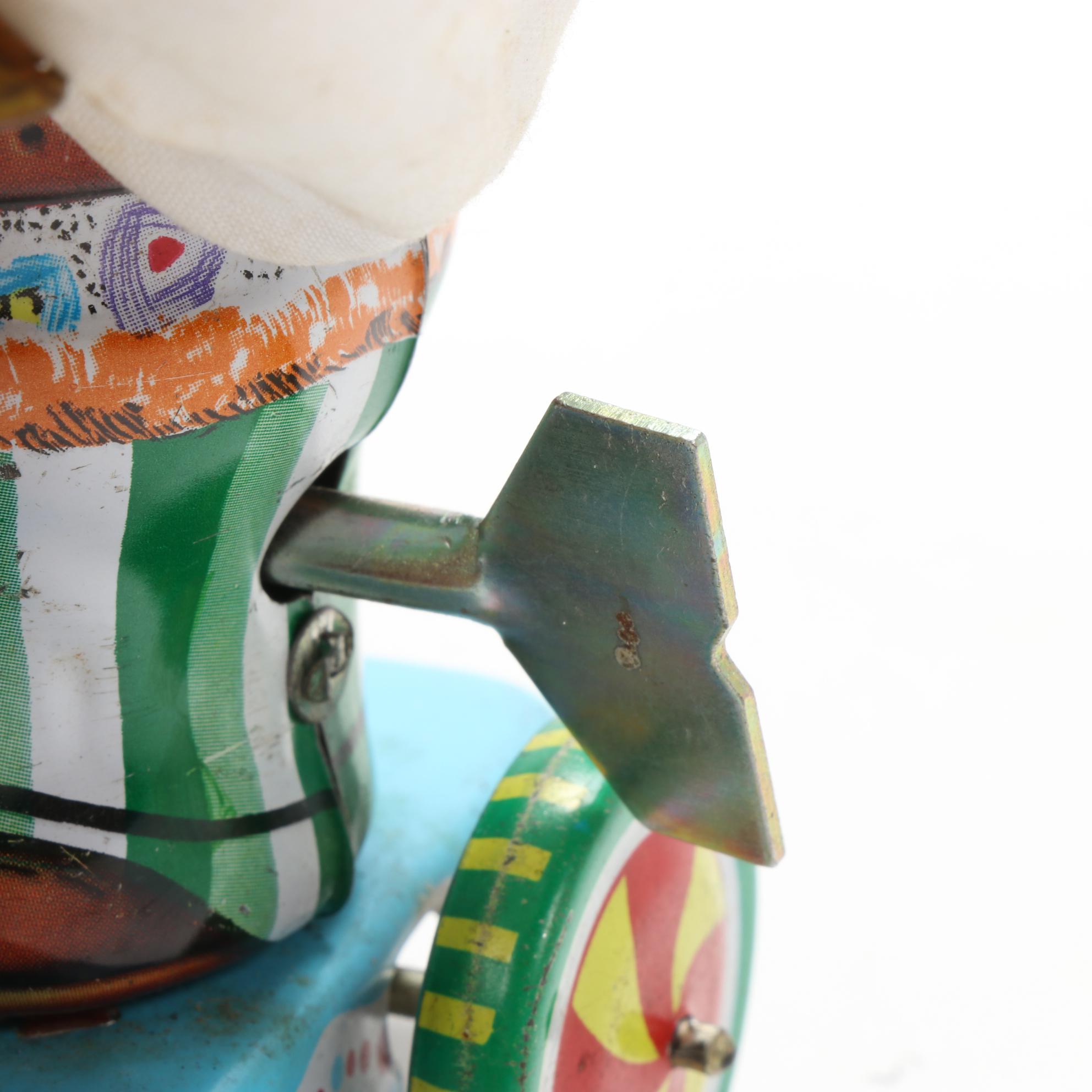 Clockwork "Child Beating Drum" Tin Litho Wind-up Toy