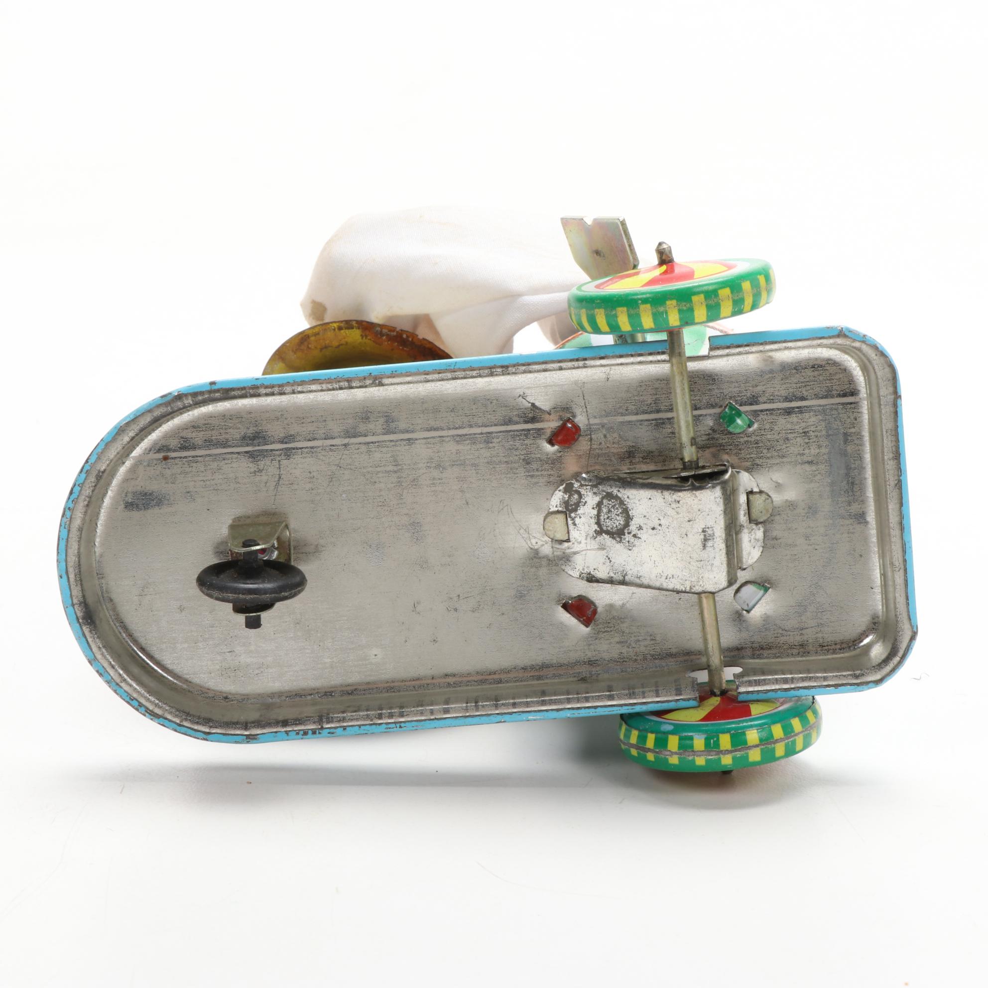 Clockwork "Child Beating Drum" Tin Litho Wind-up Toy