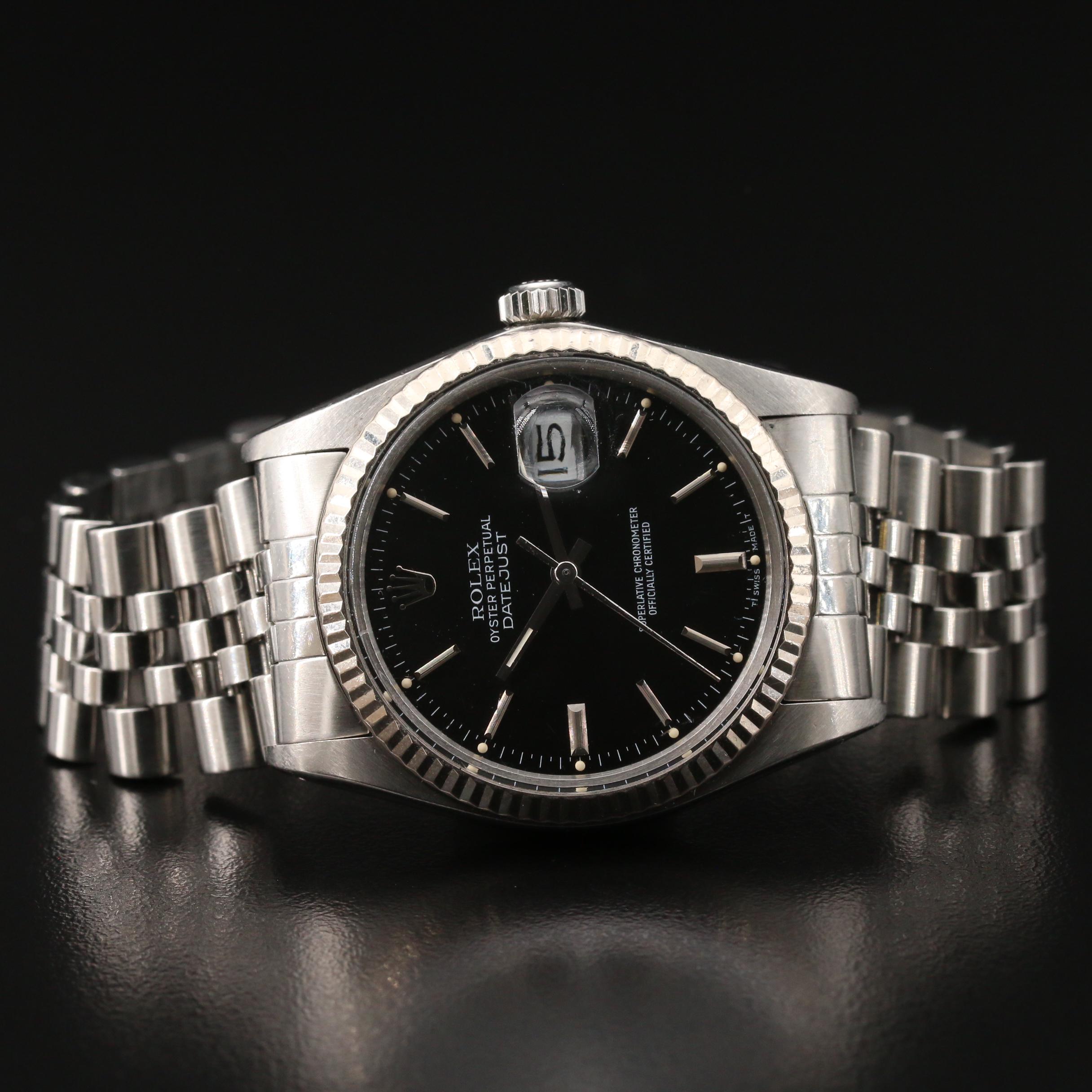 1985 Rolex Datejust 18K Gold Automatic Watch