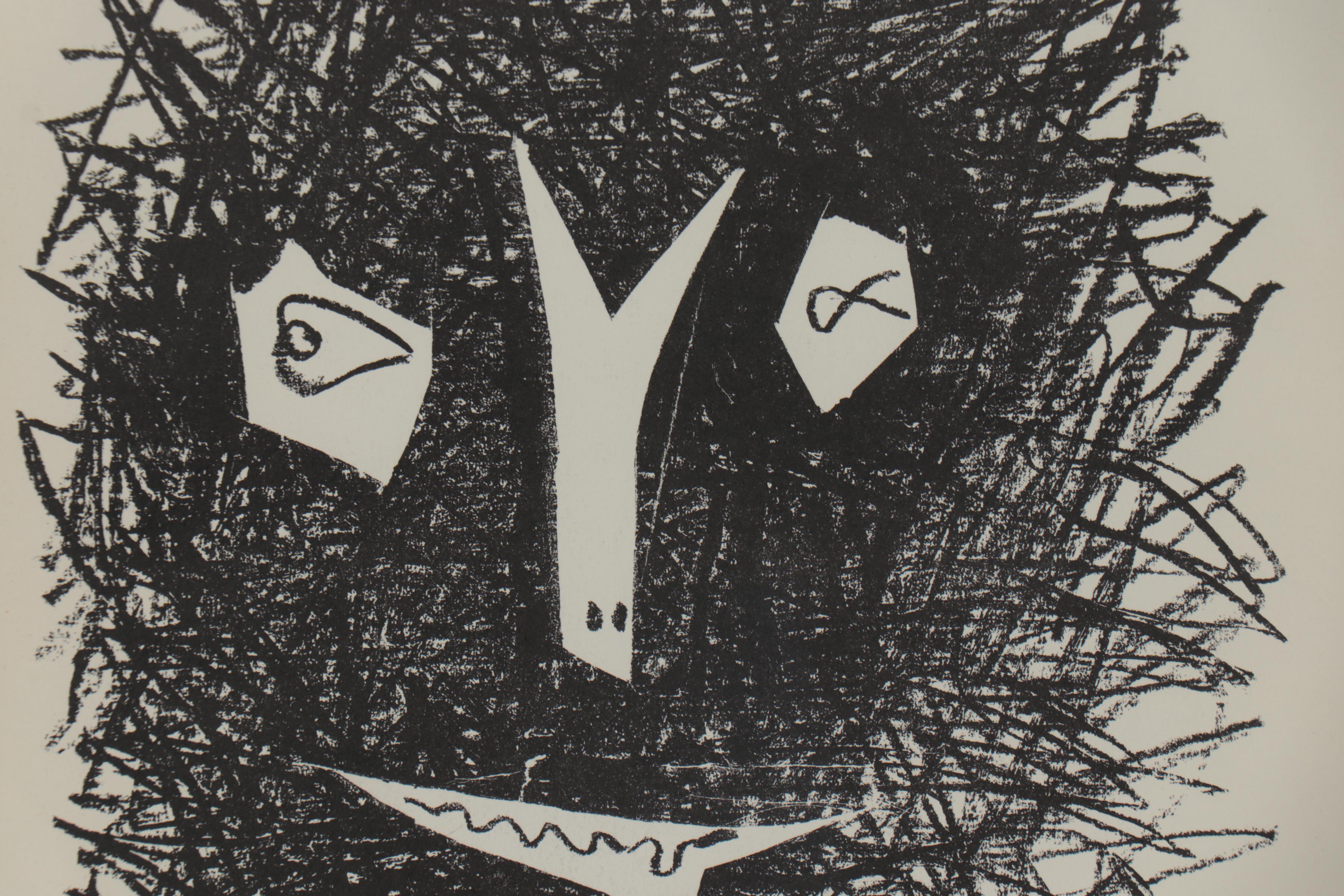 Pablo Picasso Transfer Lithograph "Deux Masques," 1964