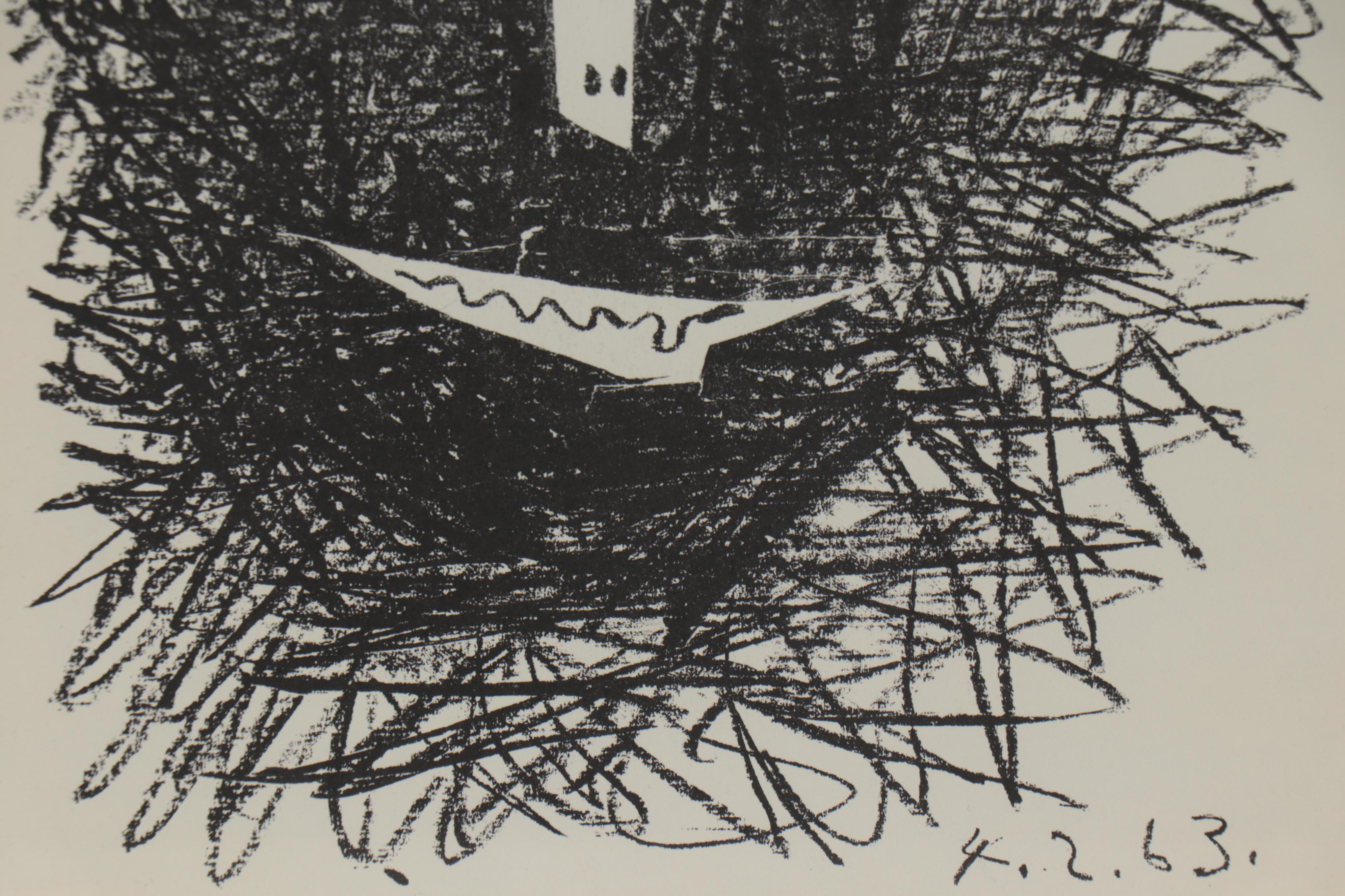 Pablo Picasso Transfer Lithograph "Deux Masques," 1964