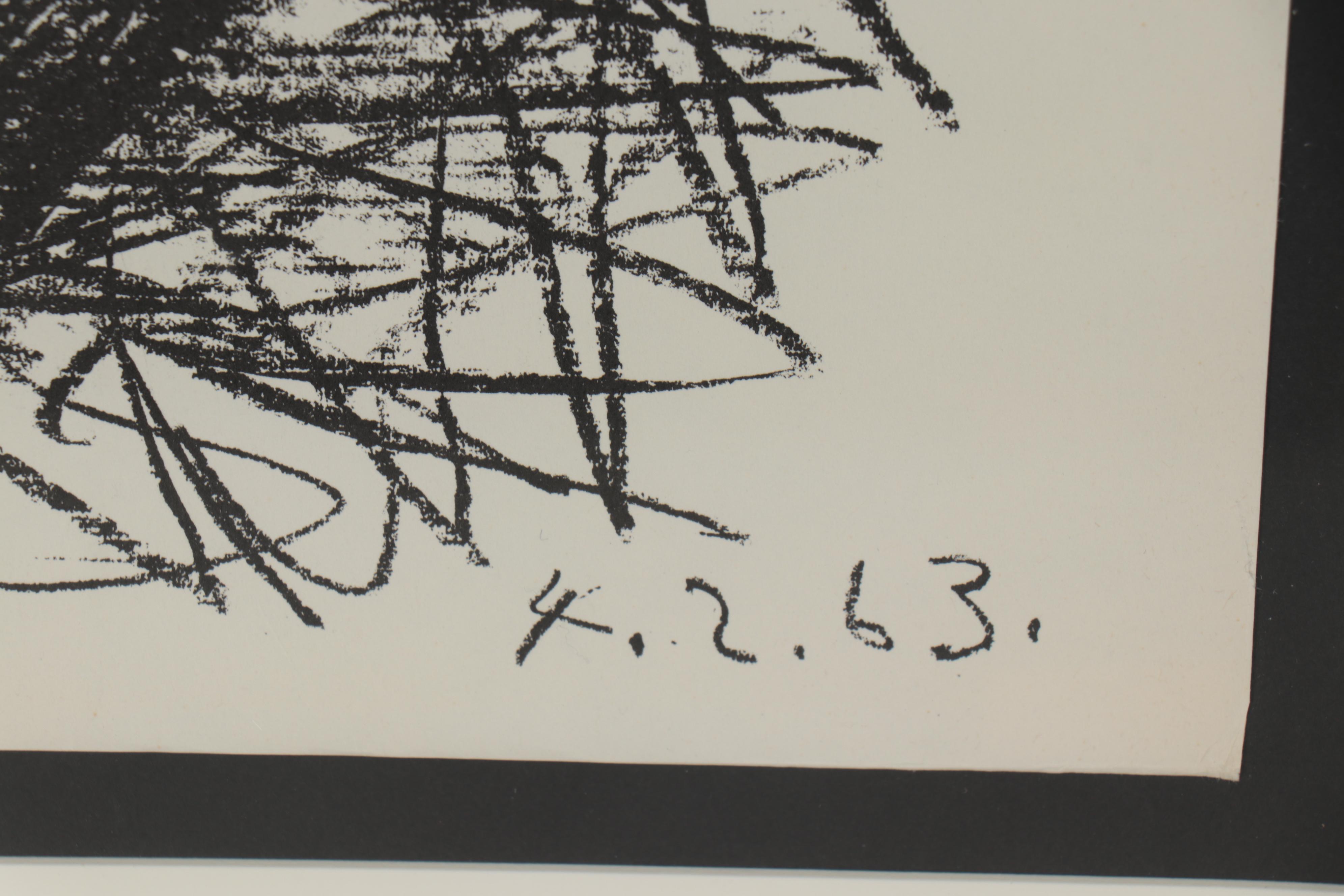 Pablo Picasso Transfer Lithograph "Deux Masques," 1964