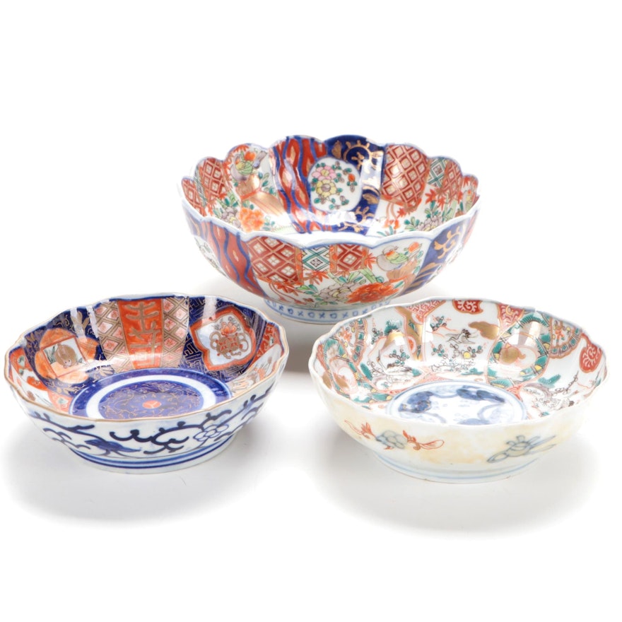 Three Japanese Imari Bowls