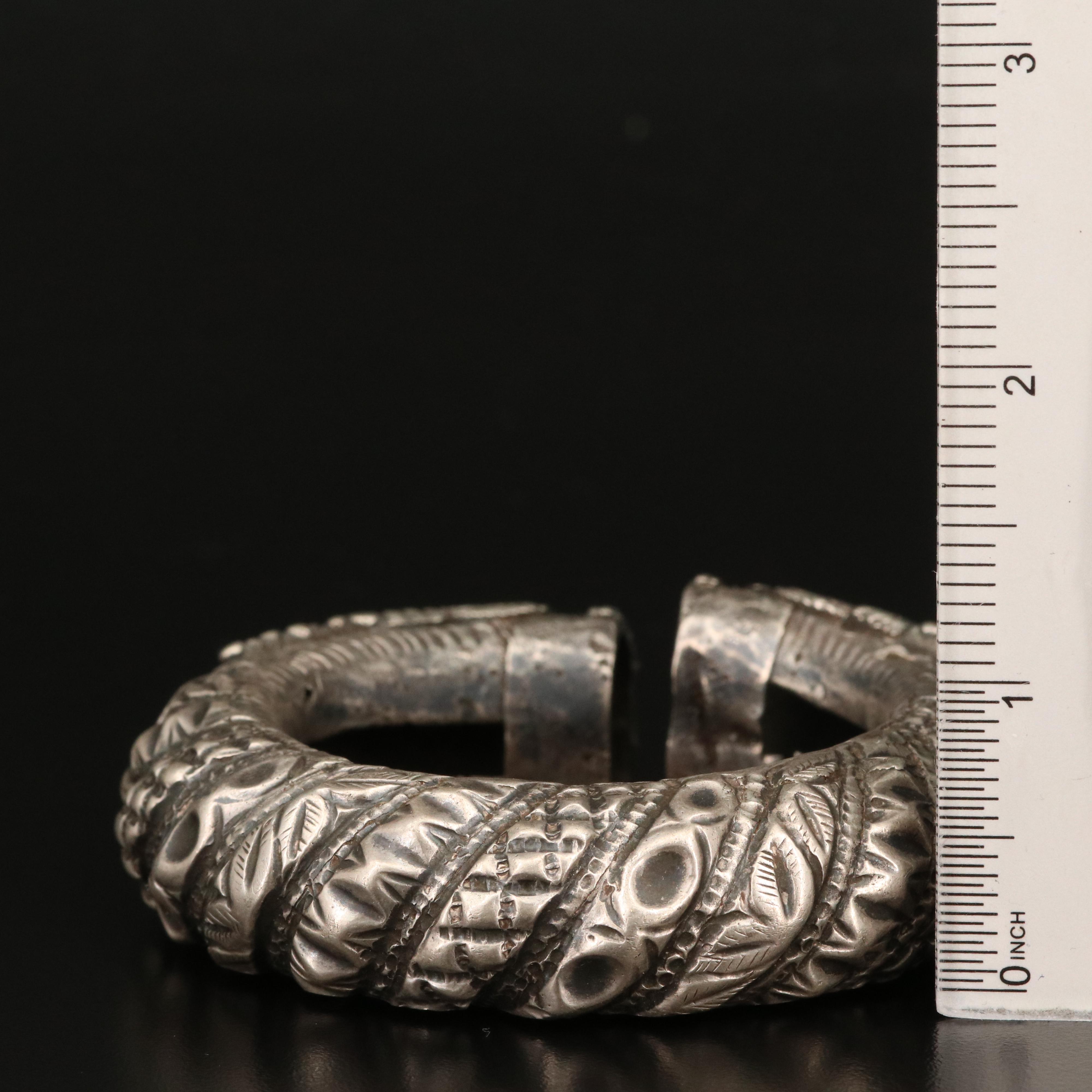 Indian Madhya Pradesh Sterling Makara Shiva Bangle