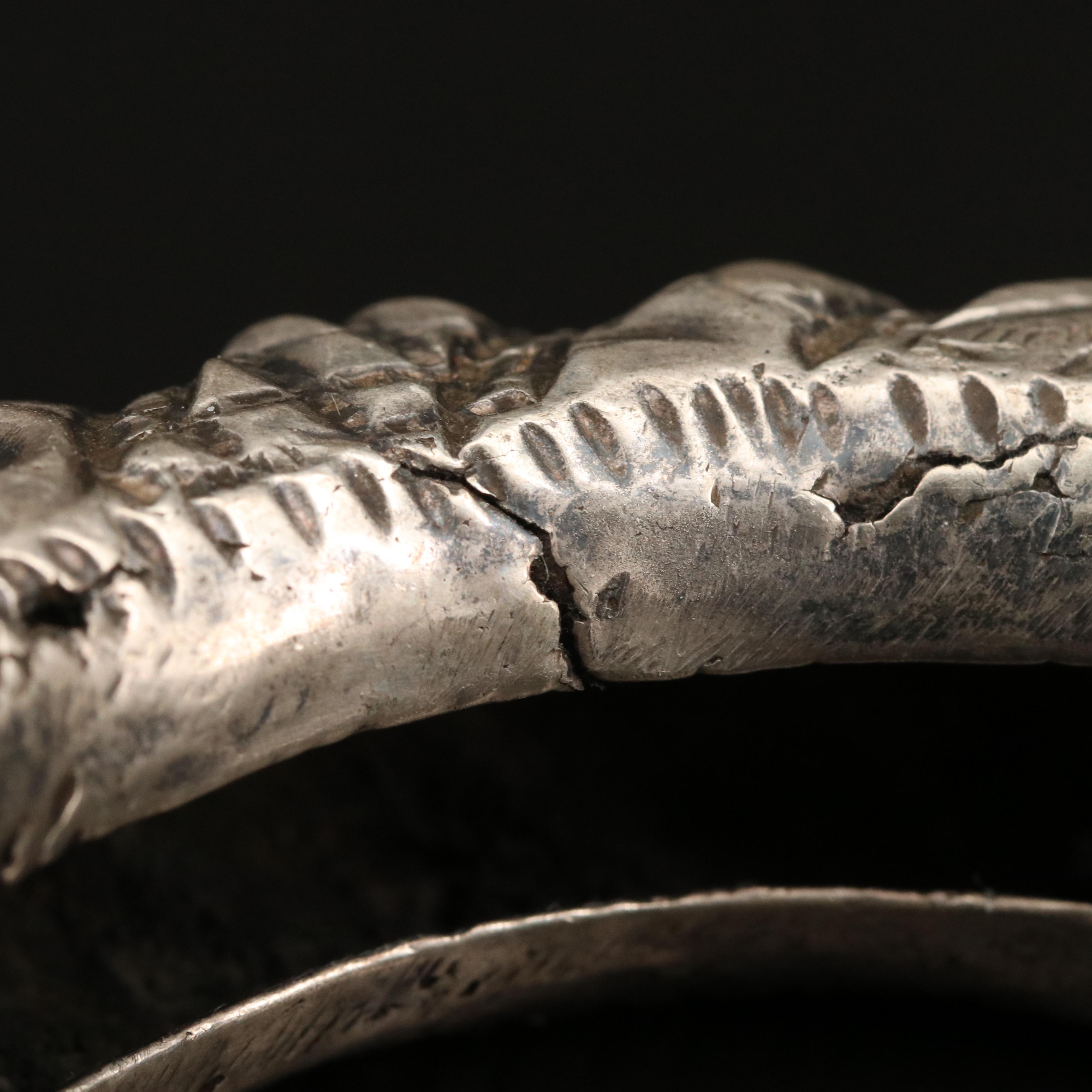 Indian Madhya Pradesh Sterling Makara Shiva Bangle