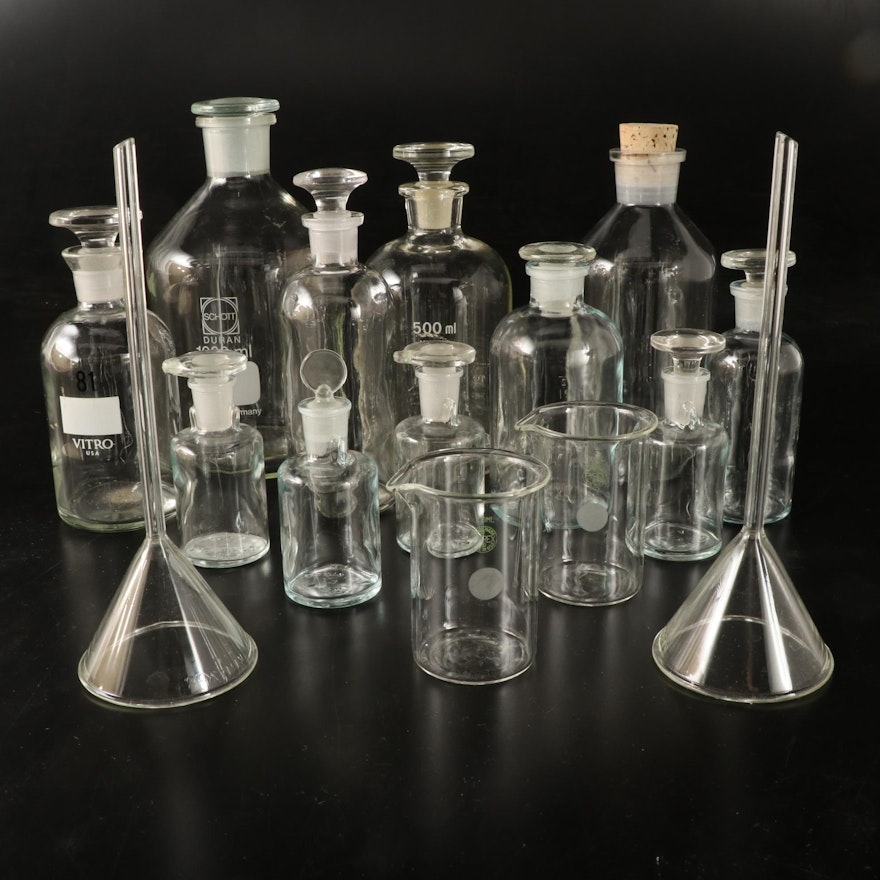 Schott Duran, Kimble Kimax, and Pyrex Scientific Glassware