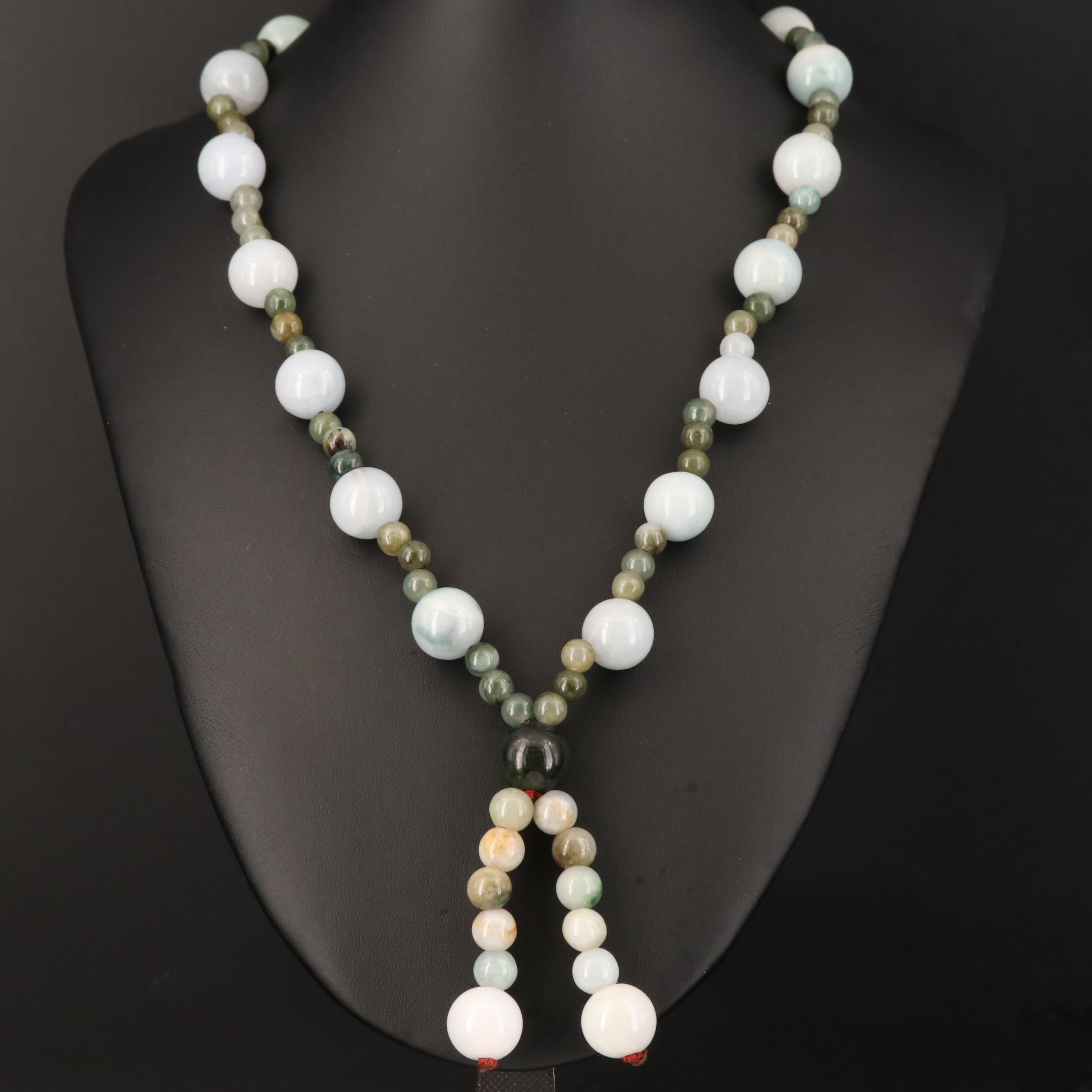 Round Beaded Jadeite Necklace