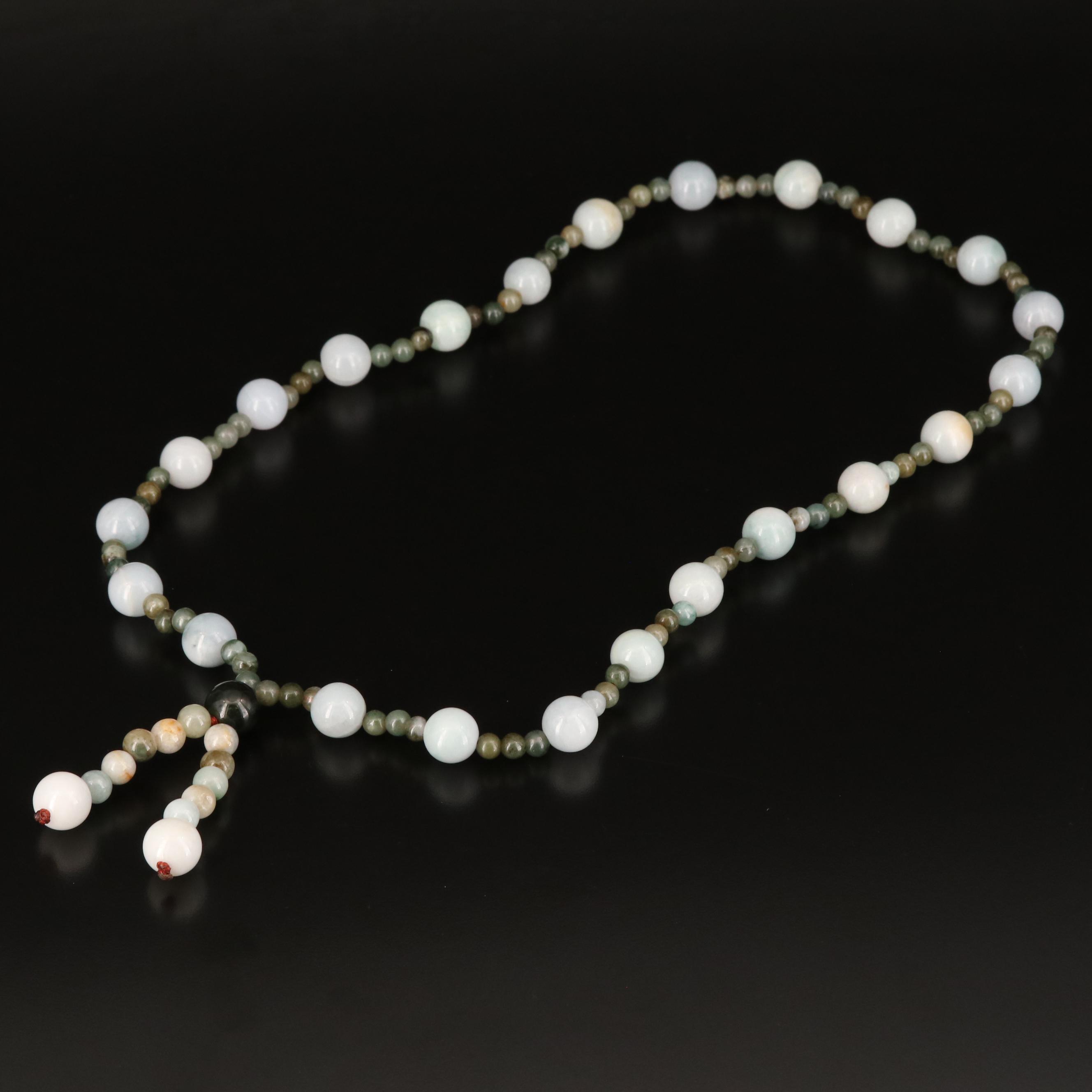 Round Beaded Jadeite Necklace