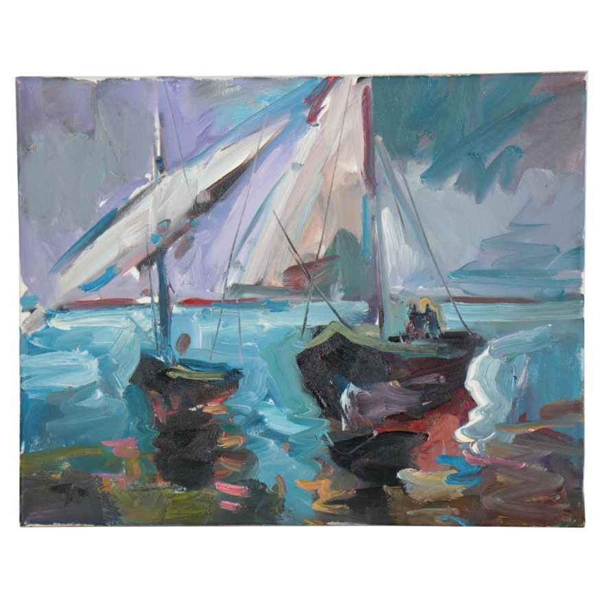 Jose Trujillo Oil Painting "Sailing," 2019