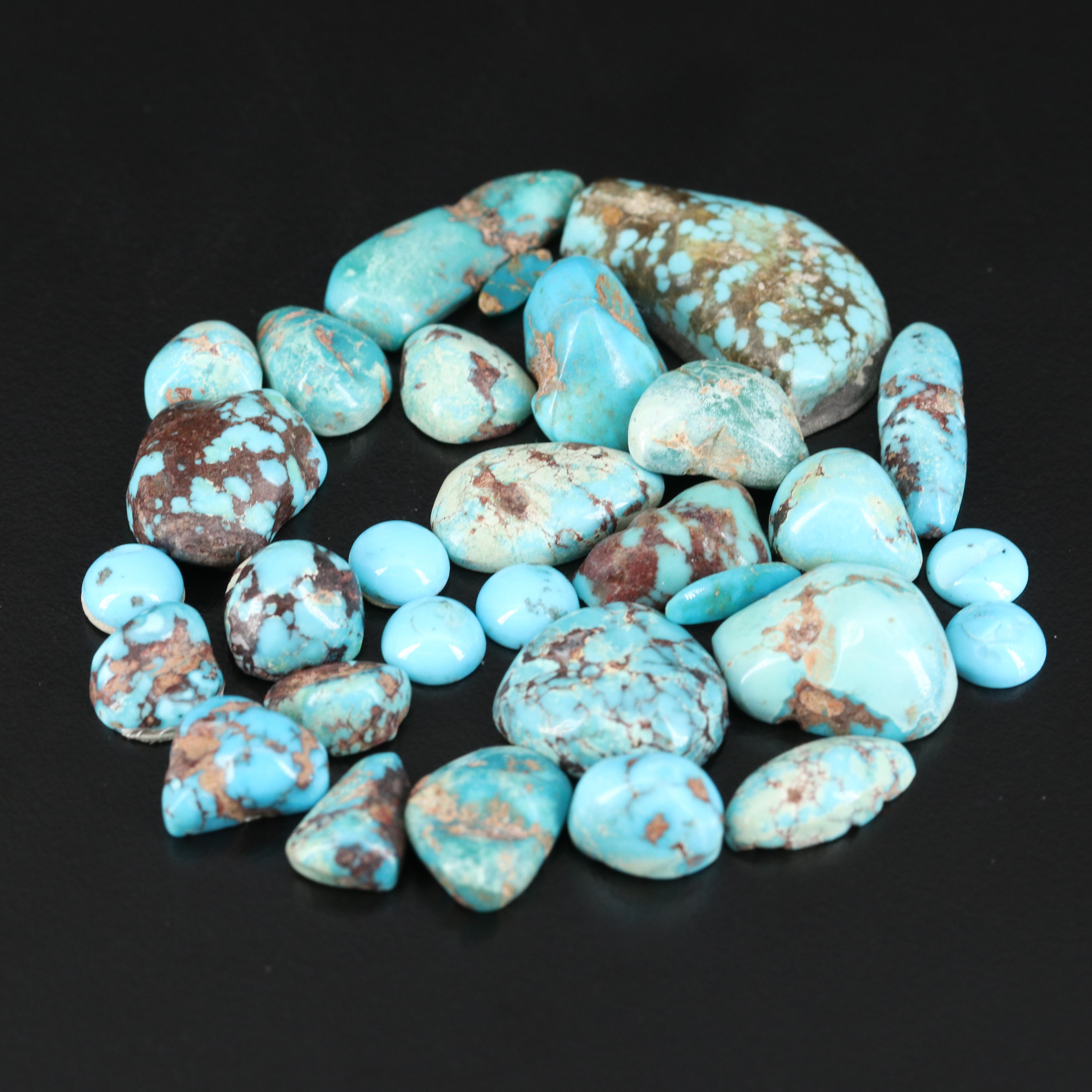 Loose Turquoise, Turquoise Doublet and Imitation Turquoise Assortment