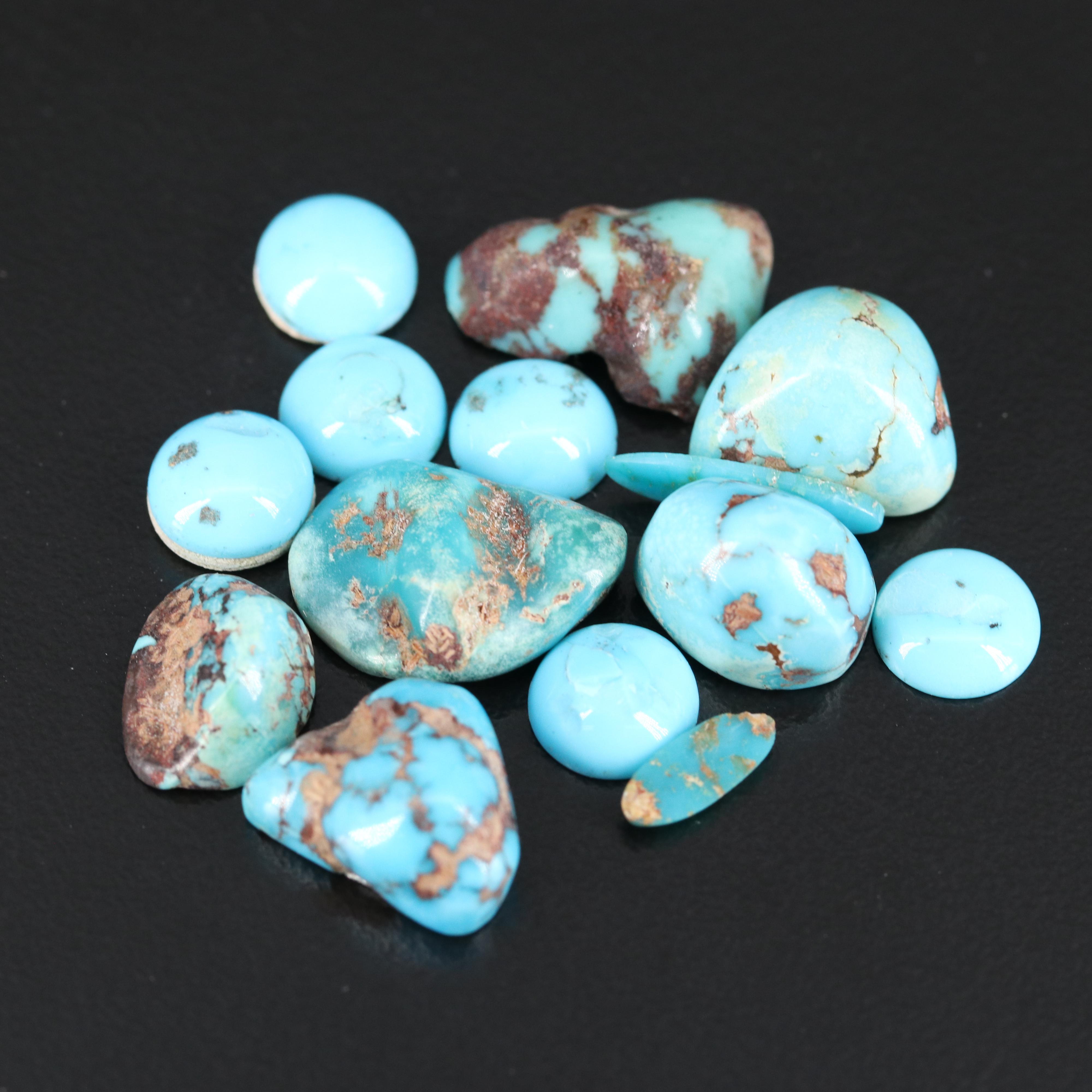 Loose Turquoise, Turquoise Doublet and Imitation Turquoise Assortment